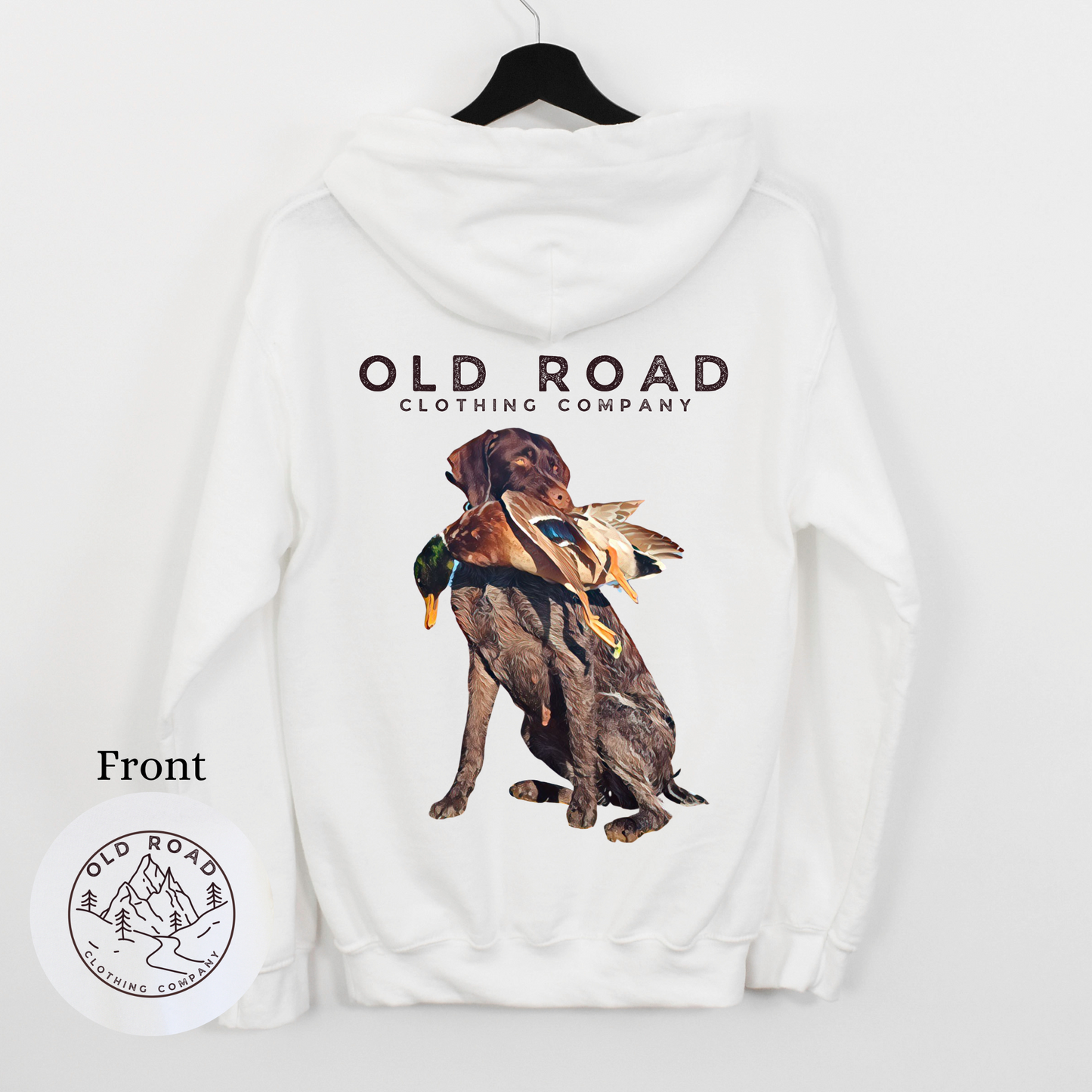 GWP Hoodie | German Wirehaired Pointer | Mens Bird Hunting Hoodie | Hunting Dog Hoodie | Bird Hunting Shirt | Duck Hunting Hoodie