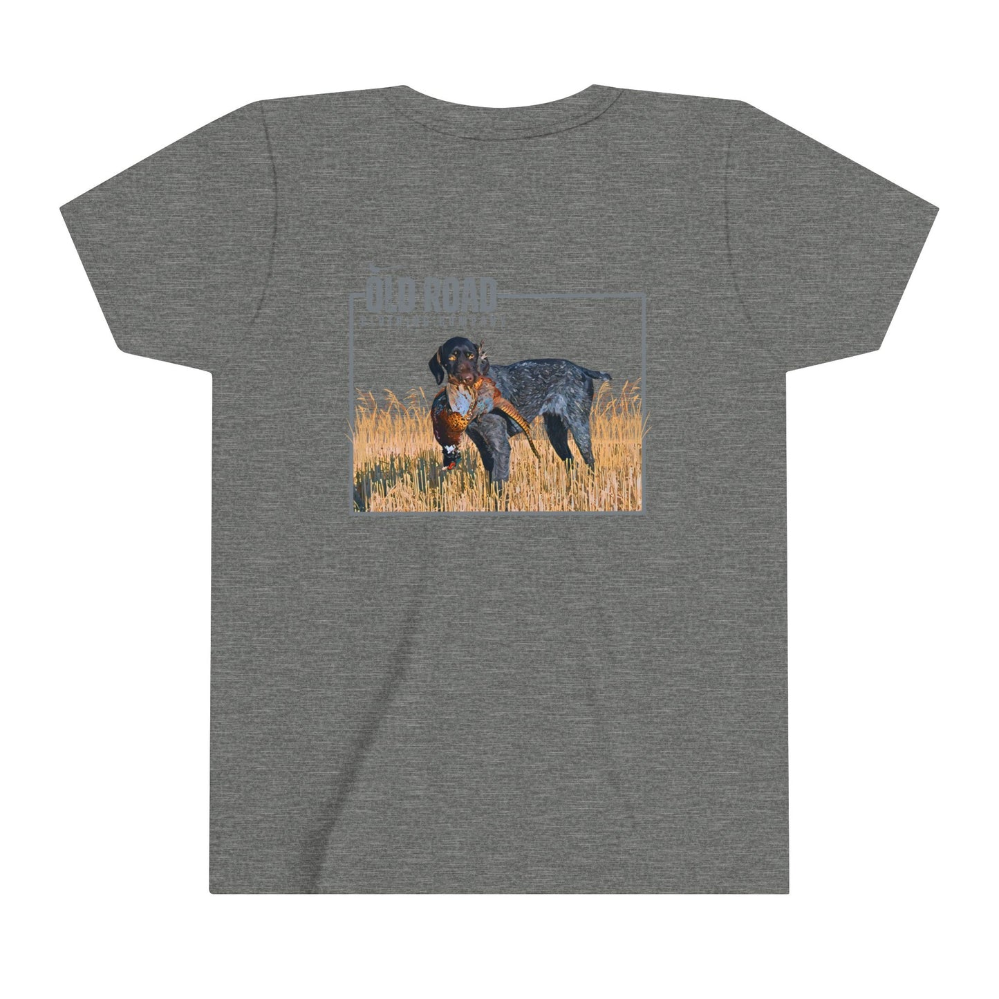 GSP Holding Pheasant Youth T Shirt | Pheasant Hunting German Shorthaired Pointer | Pheasant Hunting Hoodie | Bird Hunting | Bird Dogs | Hunting Dog
