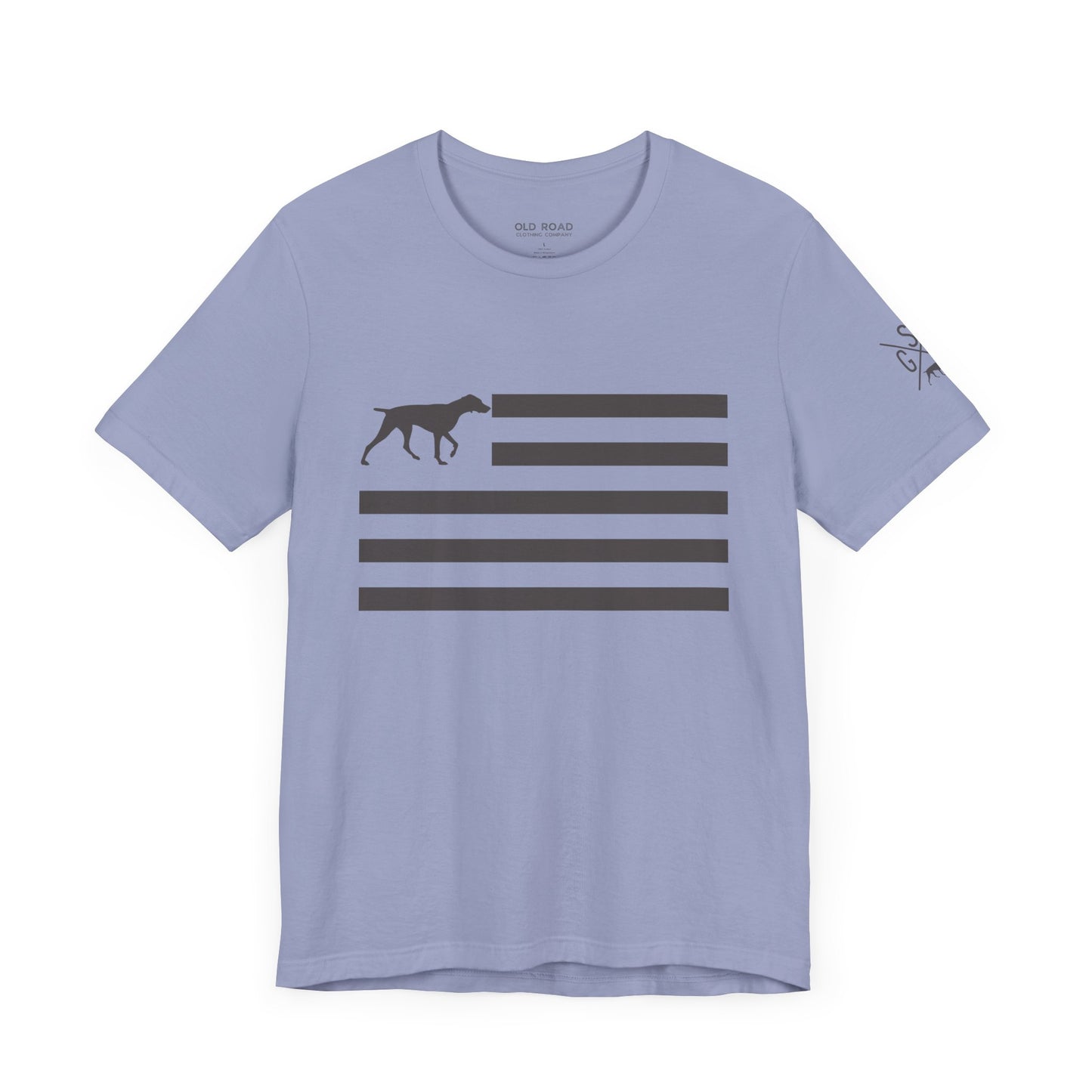 GSP Flag T Shirt | GSP X T Shirt | German Shorthaired Pointer Cross T Shirt | German Shorthaired Pointer Flag T Shirt | Upland Hunting T Shirt | Pheasant Hunting T Shirt | Bird Hunting T Shirt | Fathers Day Hunting Gift