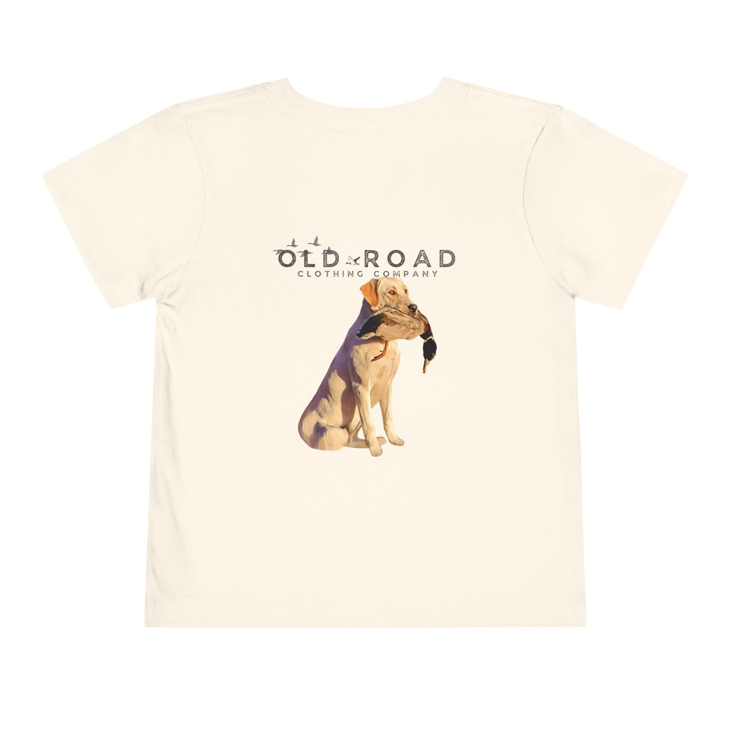 Toddler Labrador Retriever Holding Duck | Toddler Duck Hunting T Shirt | Toddler Waterfowl T Shirt | Unisex T Shirt | Yellow Lab | Matching T Shirts