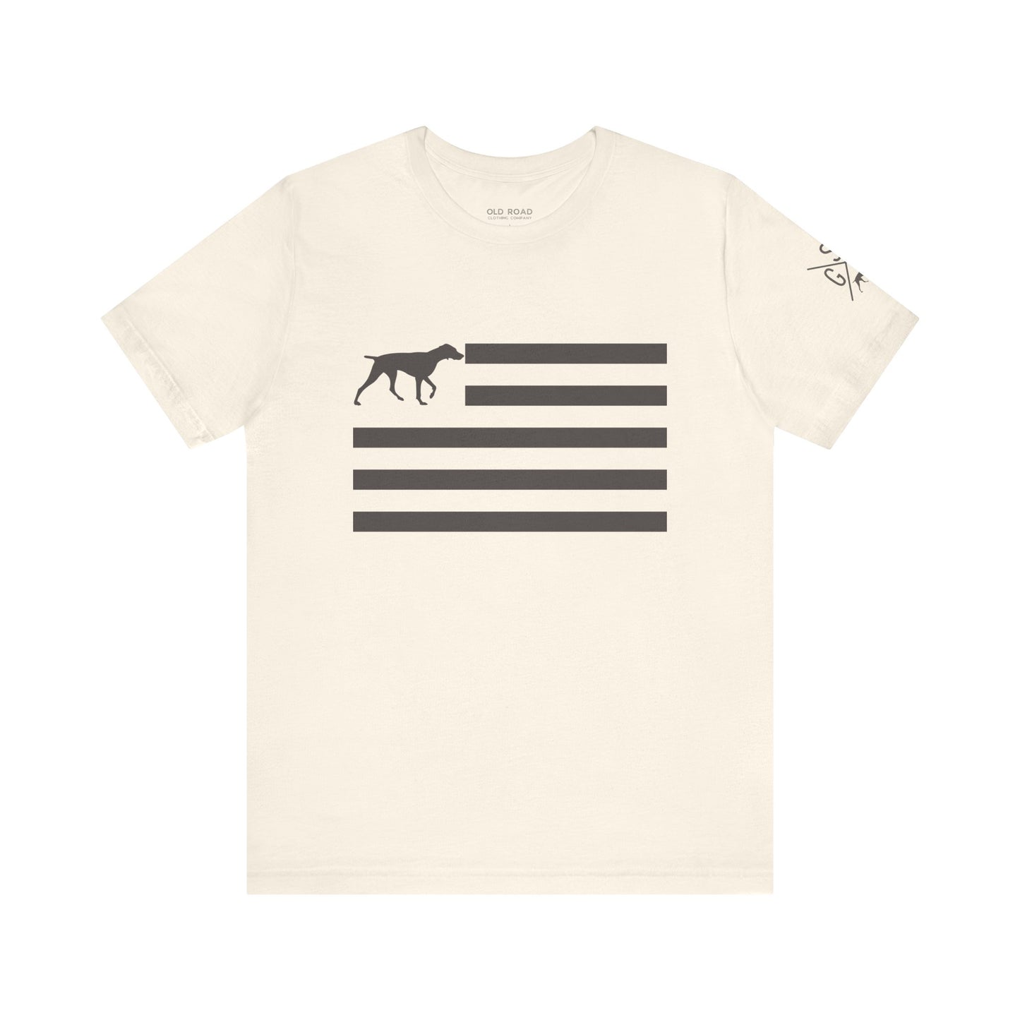 GSP Flag T Shirt | GSP X T Shirt | German Shorthaired Pointer Cross T Shirt | German Shorthaired Pointer Flag T Shirt | Upland Hunting T Shirt | Pheasant Hunting T Shirt | Bird Hunting T Shirt | Fathers Day Hunting Gift