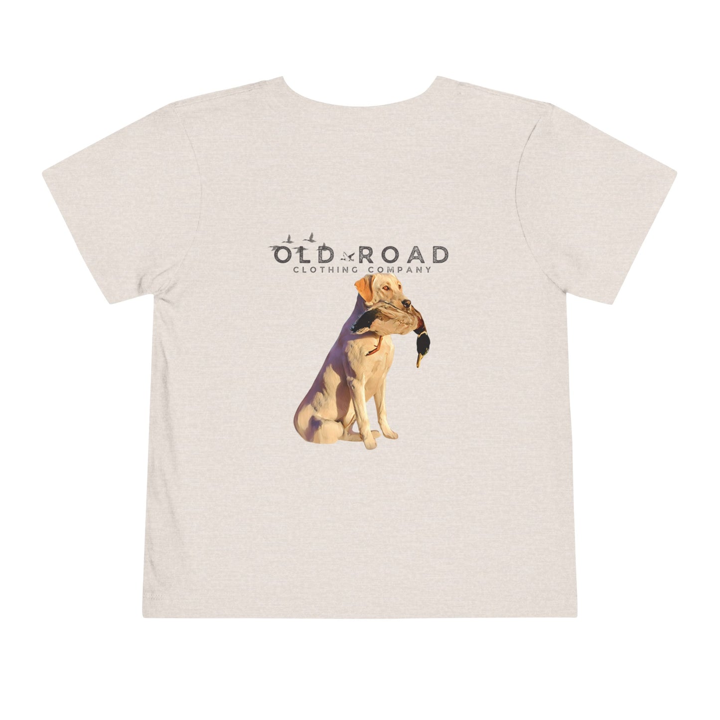 Toddler Labrador Retriever Holding Duck | Toddler Duck Hunting T Shirt | Toddler Waterfowl T Shirt | Unisex T Shirt | Yellow Lab | Matching T Shirts