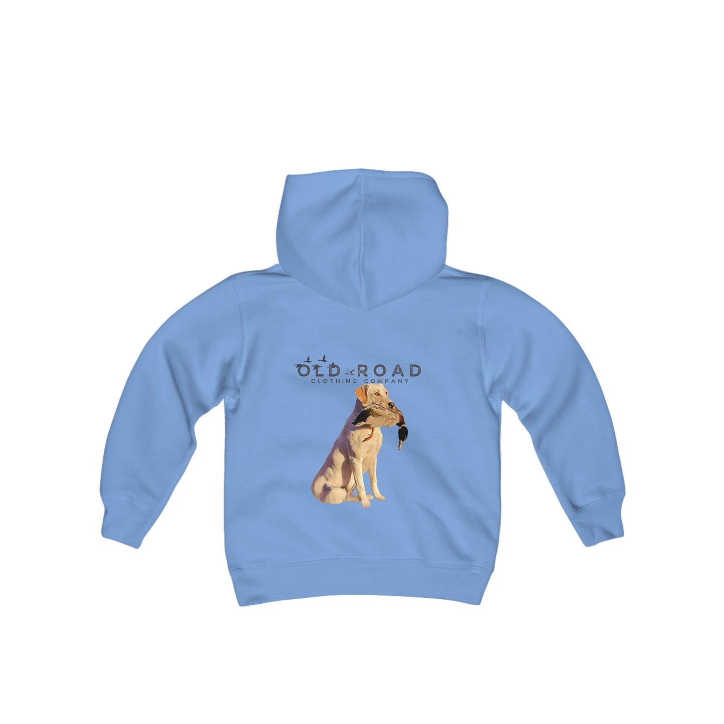 Youth Labrador Retriever Holding Duck | Youth Duck Hunting Hoodie | Youth Waterfowl Hoodie | Unisex Hoodie | Yellow Lab | Matching Hunting Hoodie | Fathers Day Gift
