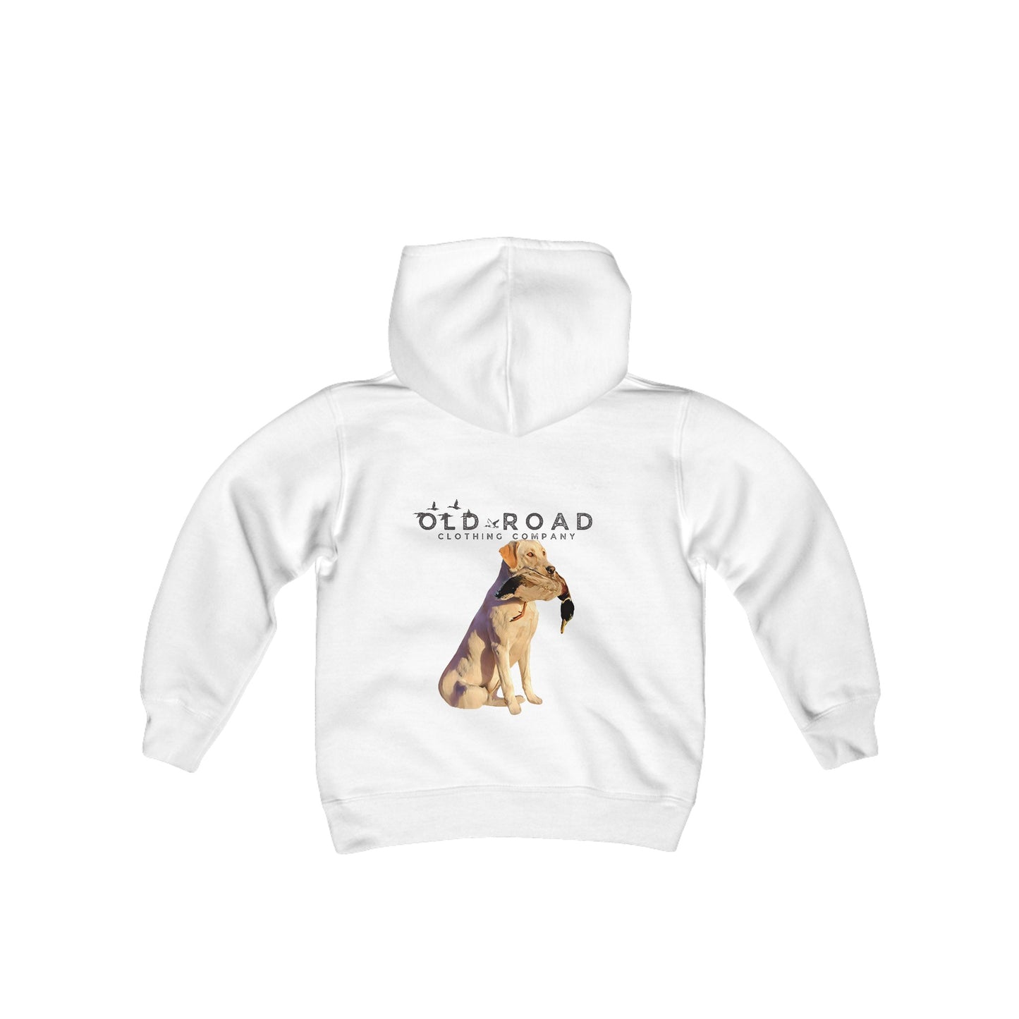 Youth Labrador Retriever Holding Duck | Youth Duck Hunting Hoodie | Youth Waterfowl Hoodie | Unisex Hoodie | Yellow Lab | Matching Hunting Hoodie | Fathers Day Gift