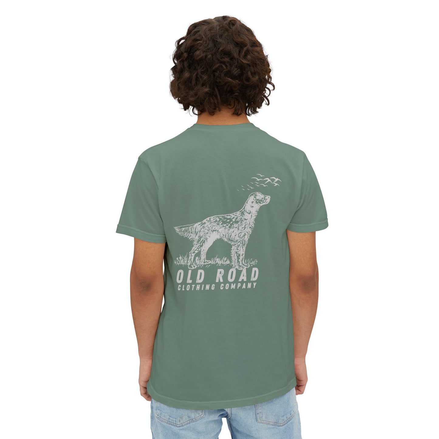 English Setter T Shirt | Comfort Colors Pocket T Shirt | English Setter Hunting Dog | Bird Hunting T Shirt | Upland Hunting T Shirt