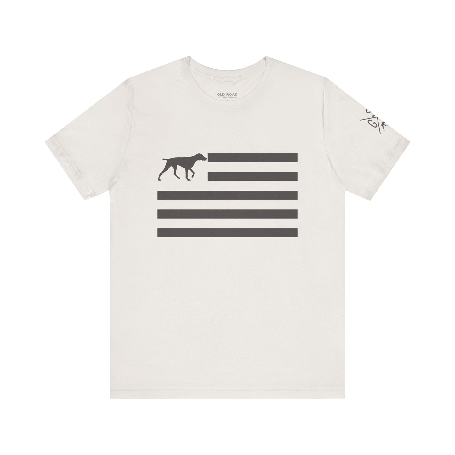 GSP Flag T Shirt | GSP X T Shirt | German Shorthaired Pointer Cross T Shirt | German Shorthaired Pointer Flag T Shirt | Upland Hunting T Shirt | Pheasant Hunting T Shirt | Bird Hunting T Shirt | Fathers Day Hunting Gift