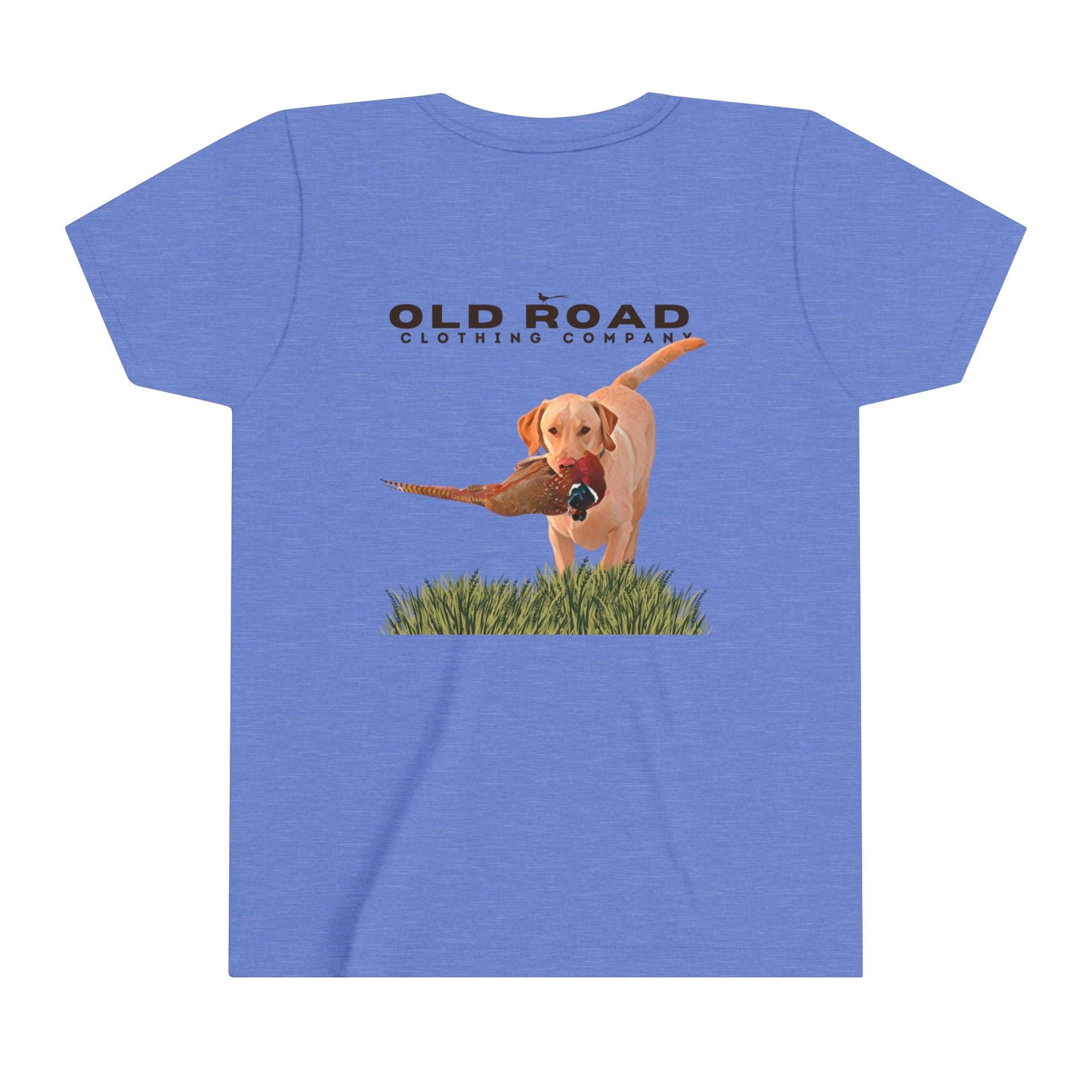 Labrador Retriever Youth T Shirt | Pheasant Hunting | Yellow Lab | Working Labrador Dog | Hunting Dog | Lab and Pheasants | Bird Hunting T Shirt