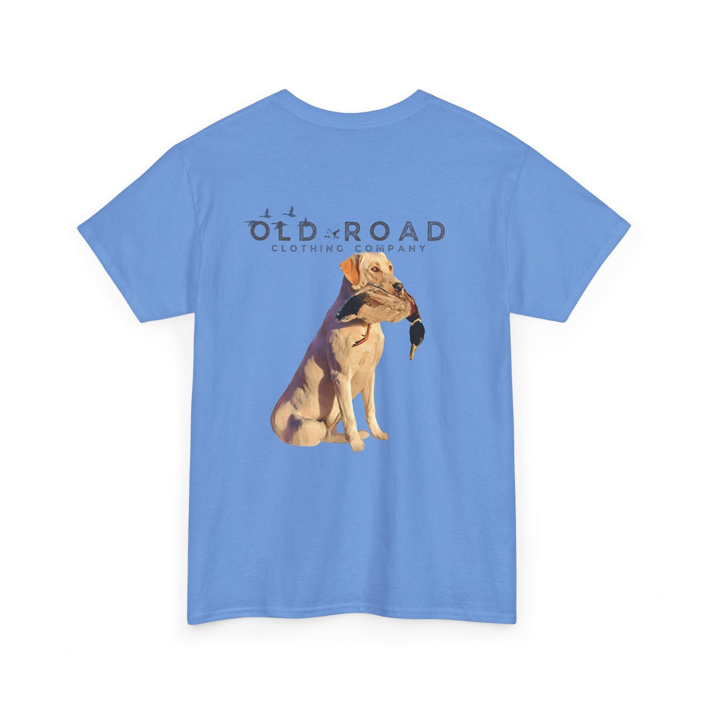 Labrador Retriever Holding Duck | Mens Duck Hunting T Shirt | Mens Waterfowl T Shirt | Unisex T Shirt | Yellow Lab | Lab Mom | Lab Dad | Fathers Day Gift