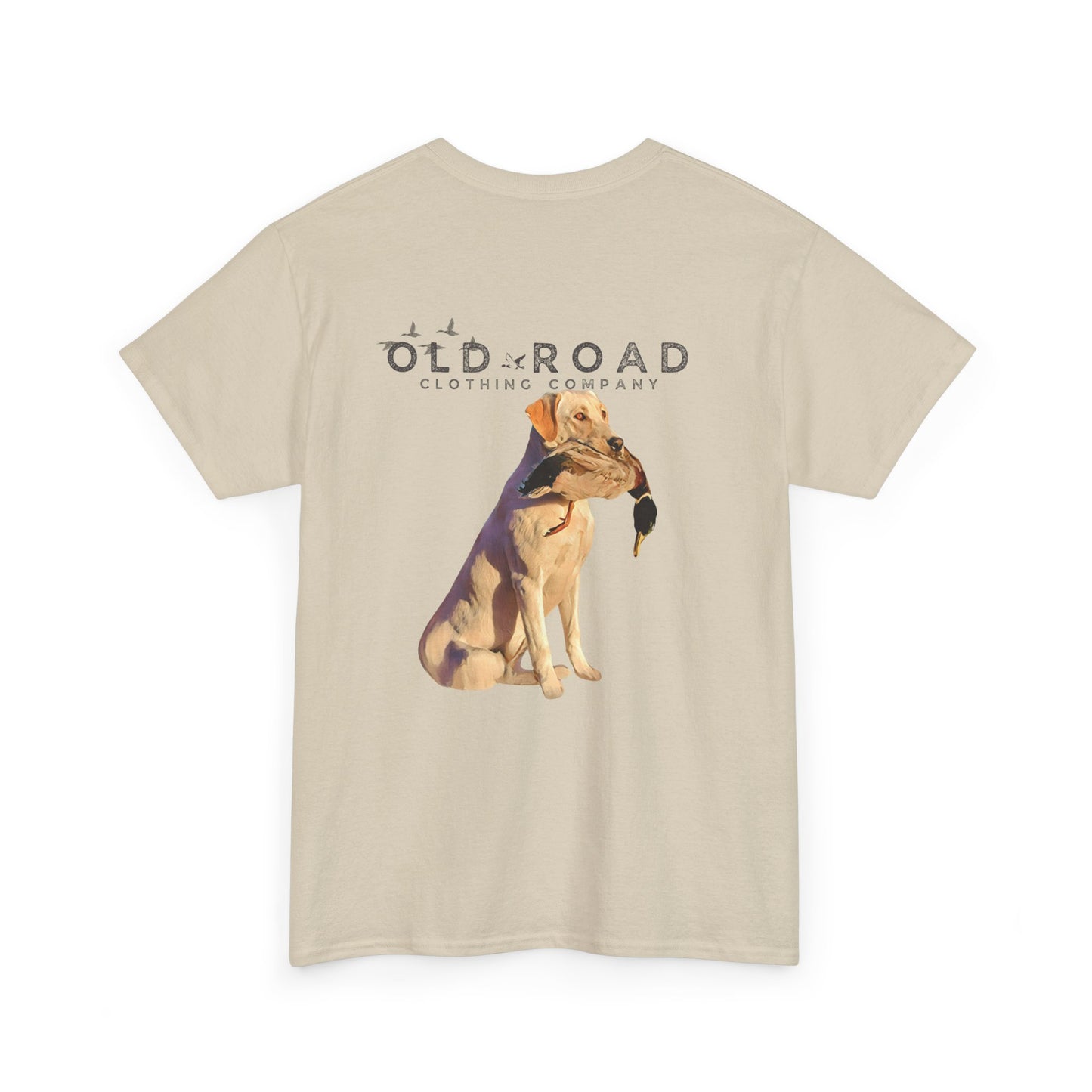 Labrador Retriever Holding Duck | Mens Duck Hunting T Shirt | Mens Waterfowl T Shirt | Unisex T Shirt | Yellow Lab | Lab Mom | Lab Dad | Fathers Day Gift