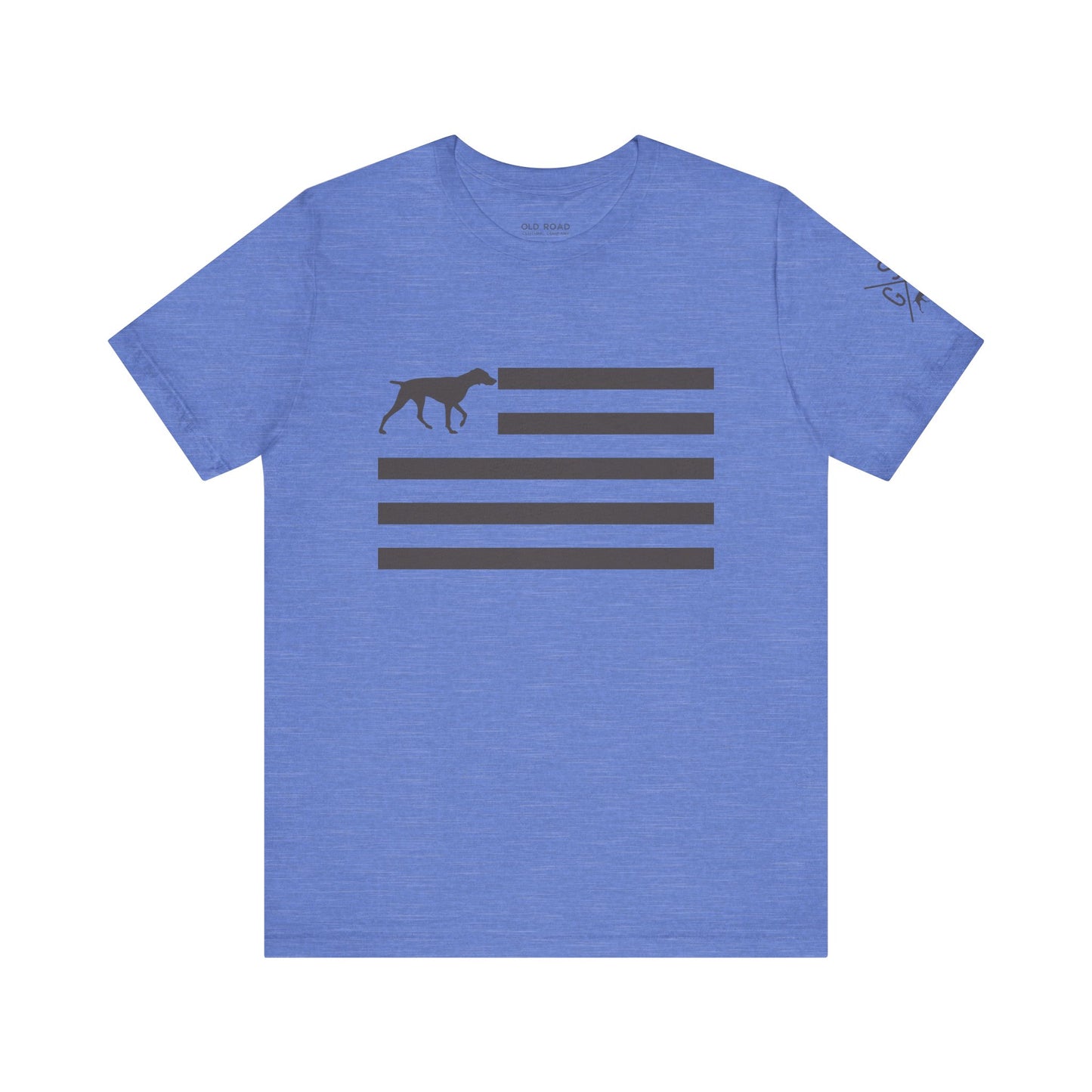 GSP Flag T Shirt | GSP X T Shirt | German Shorthaired Pointer Cross T Shirt | German Shorthaired Pointer Flag T Shirt | Upland Hunting T Shirt | Pheasant Hunting T Shirt | Bird Hunting T Shirt | Fathers Day Hunting Gift