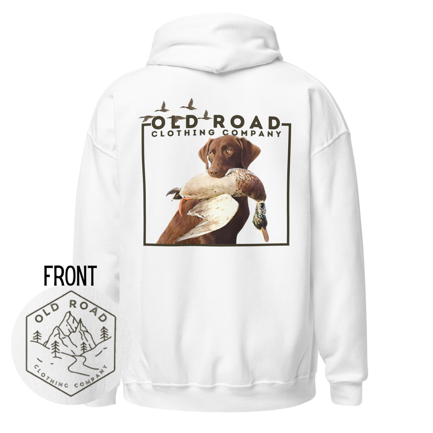 Labrador Retriever Duck Hunting Hoodie | Lab Retrieving Duck | Duck Hunting | Hunting Dog Shirt | Chocolate Lab | Waterfowl Shirt |
