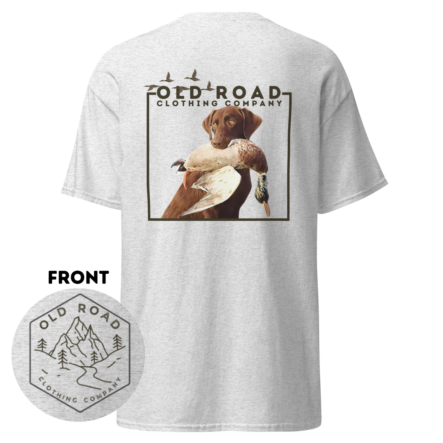 Labrador Retriever Duck Hunting T Shirt | Lab Retrieving Duck | Duck Hunting | Hunting Dog Shirt | Chocolate Lab | Waterfowl Shirt