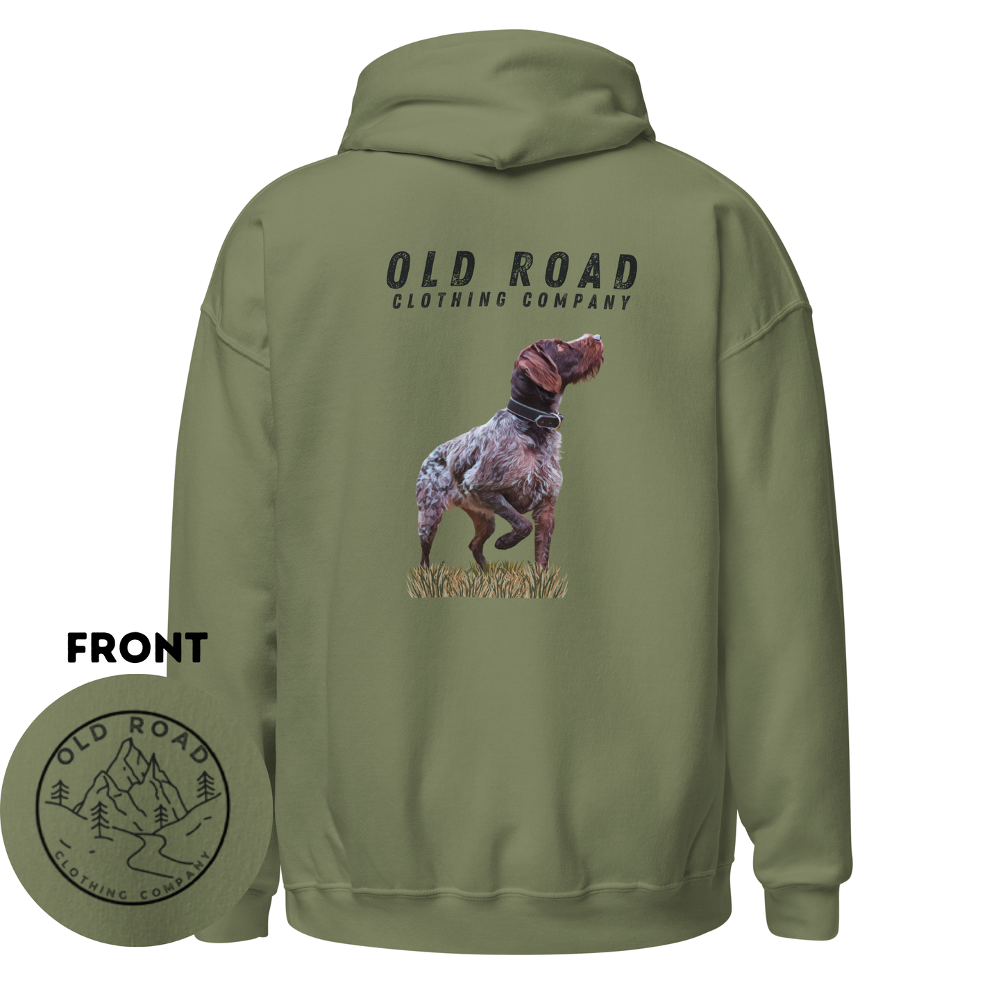 GWP Hoodie| German Wirehaired Pointer Crewneck | Duck Hunting Hoodie | Waterfowl Hoodie| Upland Hunting Hoodie | Pheasant Hunting Hoodie
