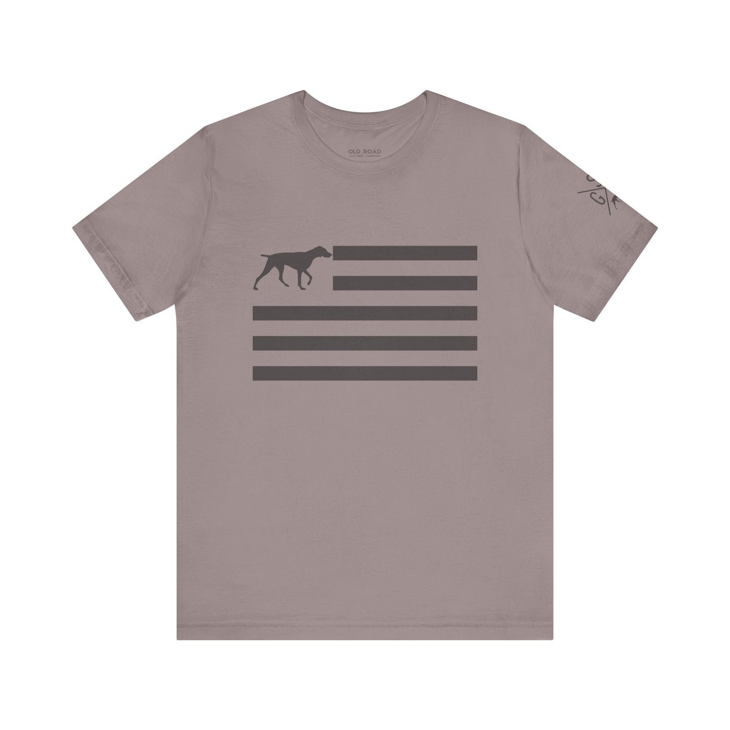 GSP Flag T Shirt | GSP X T Shirt | German Shorthaired Pointer Cross T Shirt | German Shorthaired Pointer Flag T Shirt | Upland Hunting T Shirt | Pheasant Hunting T Shirt | Bird Hunting T Shirt | Fathers Day Hunting Gift