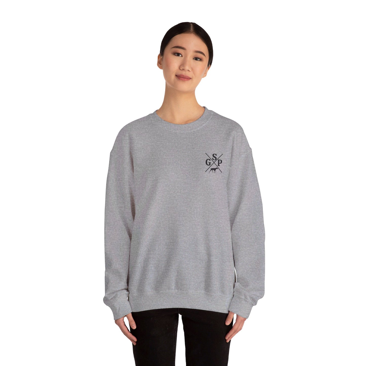 GSP Crewneck | Cross Shirt | GSP X | German Shorthaired Pointer T shirt | Upland Hunting Shirt | GSP Pointing | Hunting Shirt | Bird Hunting