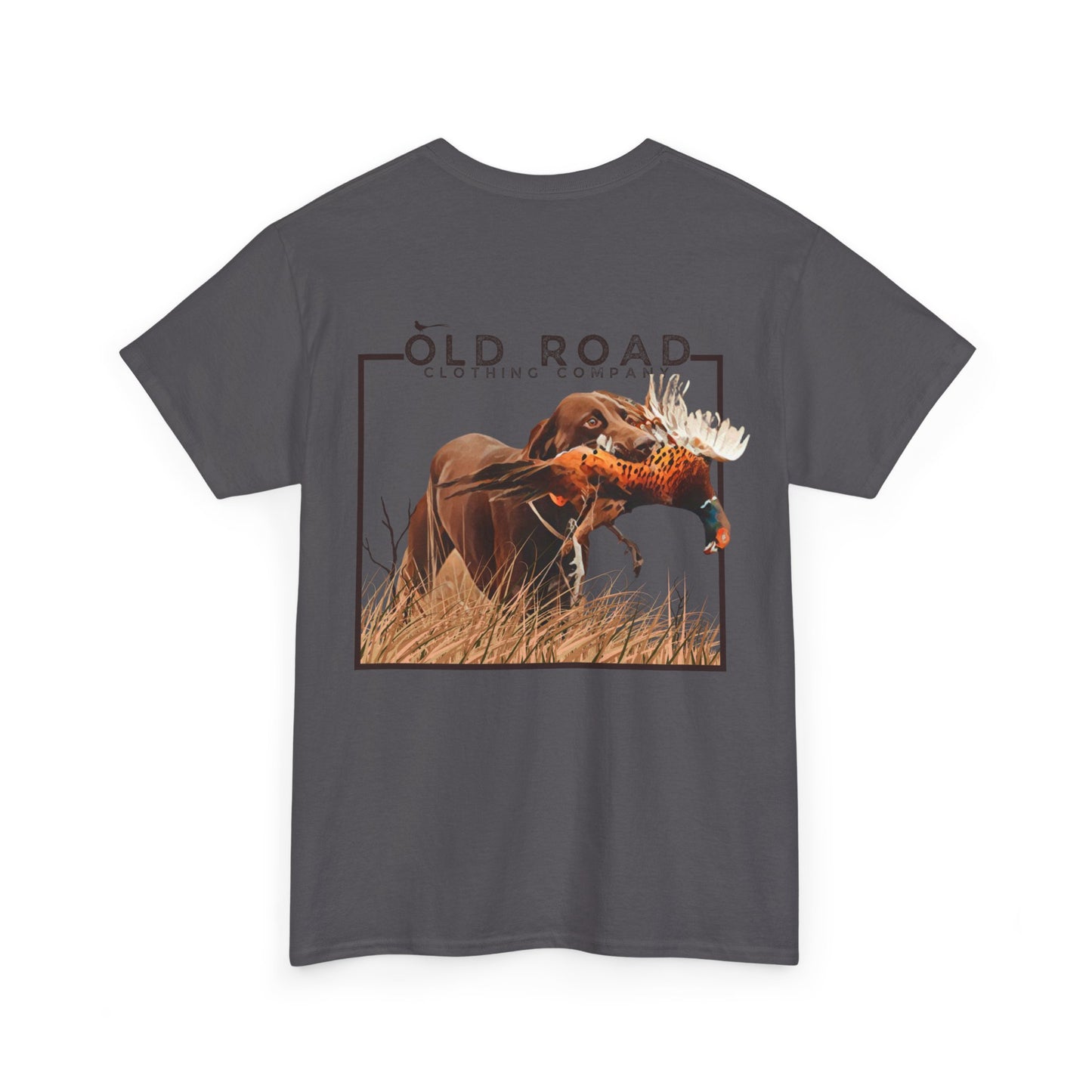 Labrador Retriever Pheasant Hunting T Shirt | Lab Retrieving Pheasant | Duck Hunting | Hunting Dog Shirt | Chocolate Lab | Upland Hunting