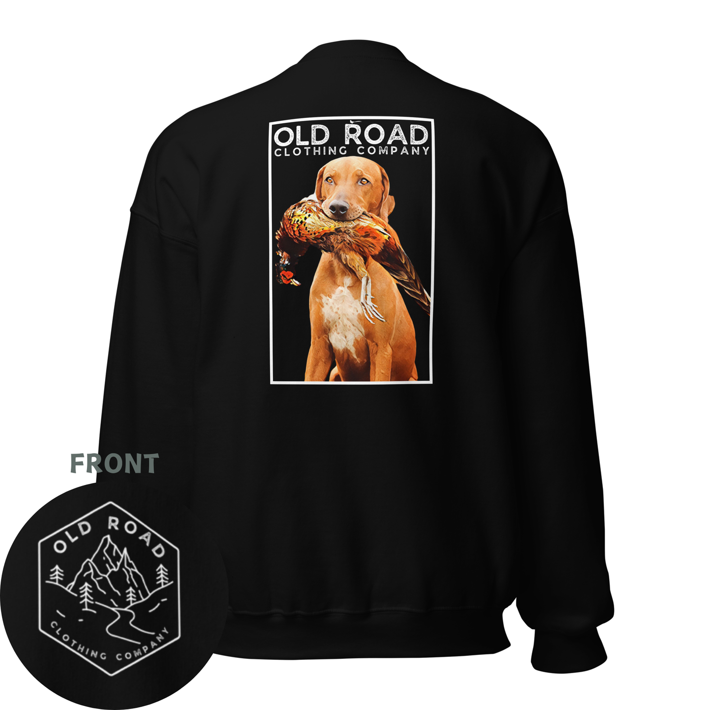 Crewneck Sweatshirt Vizsla Dog T Shirt | Pheasant Hunting T Shirt | Hunting Dog T Shirt | Upland Hunting T Shirt | Bird Hunting T Shirt | Bird Dog T Shirt
