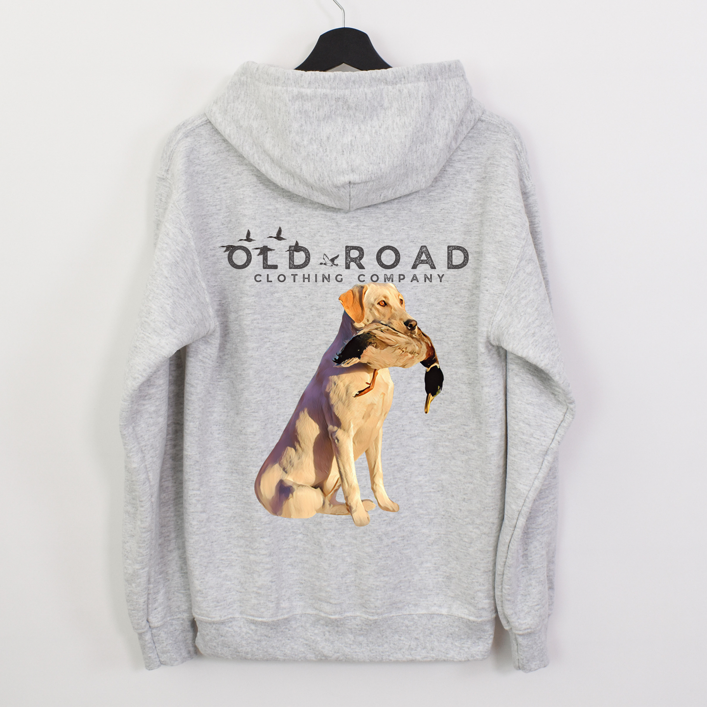 Labrador Retriever Holding Duck | Mens Duck Hunting Hoodie | Mens Waterfowl Hoodie | Unisex Hoodie | Yellow Lab | Lab Mom | Lab Dad | Fathers Day Gift