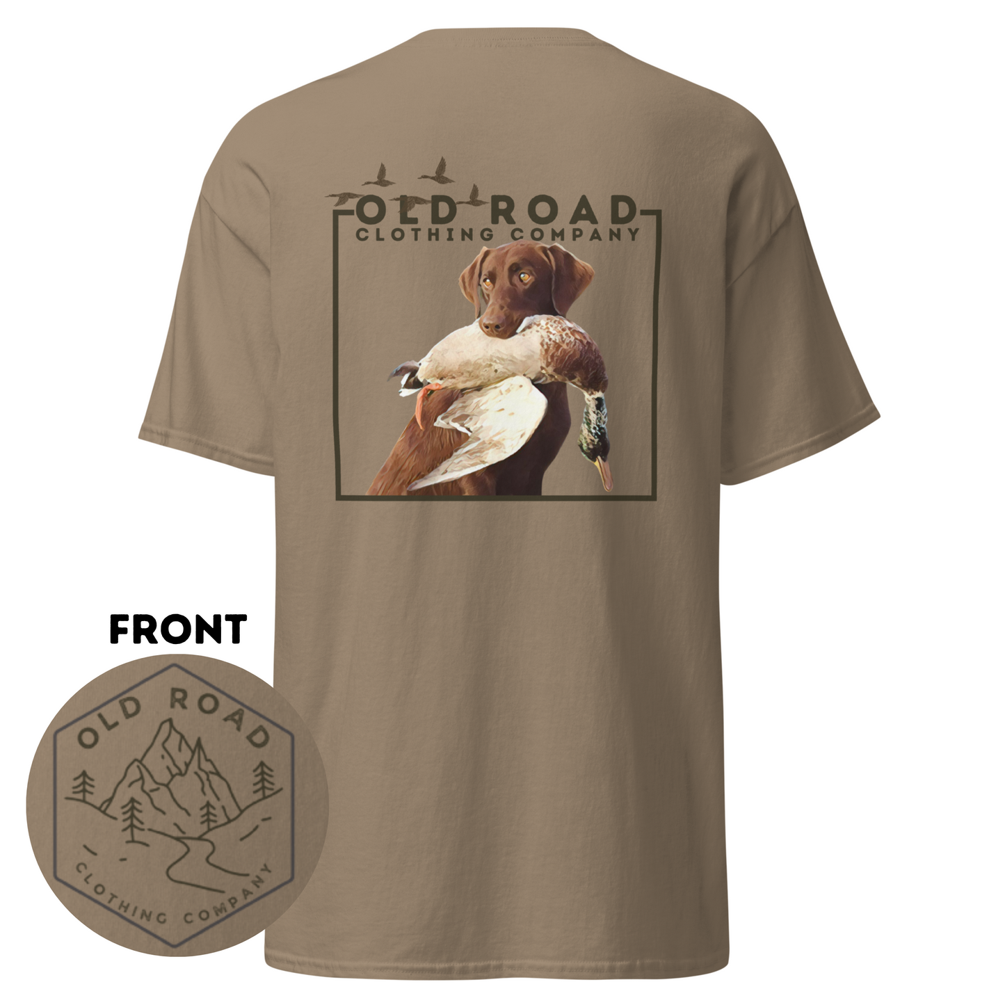 Labrador Retriever Duck Hunting T Shirt | Lab Retrieving Duck | Duck Hunting | Hunting Dog Shirt | Chocolate Lab | Waterfowl Shirt