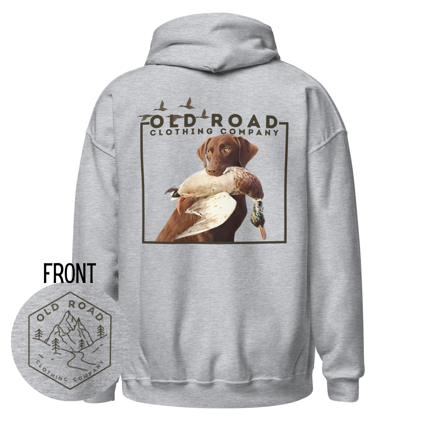 Labrador Retriever Duck Hunting Hoodie | Lab Retrieving Duck | Duck Hunting | Hunting Dog Shirt | Chocolate Lab | Waterfowl Shirt |