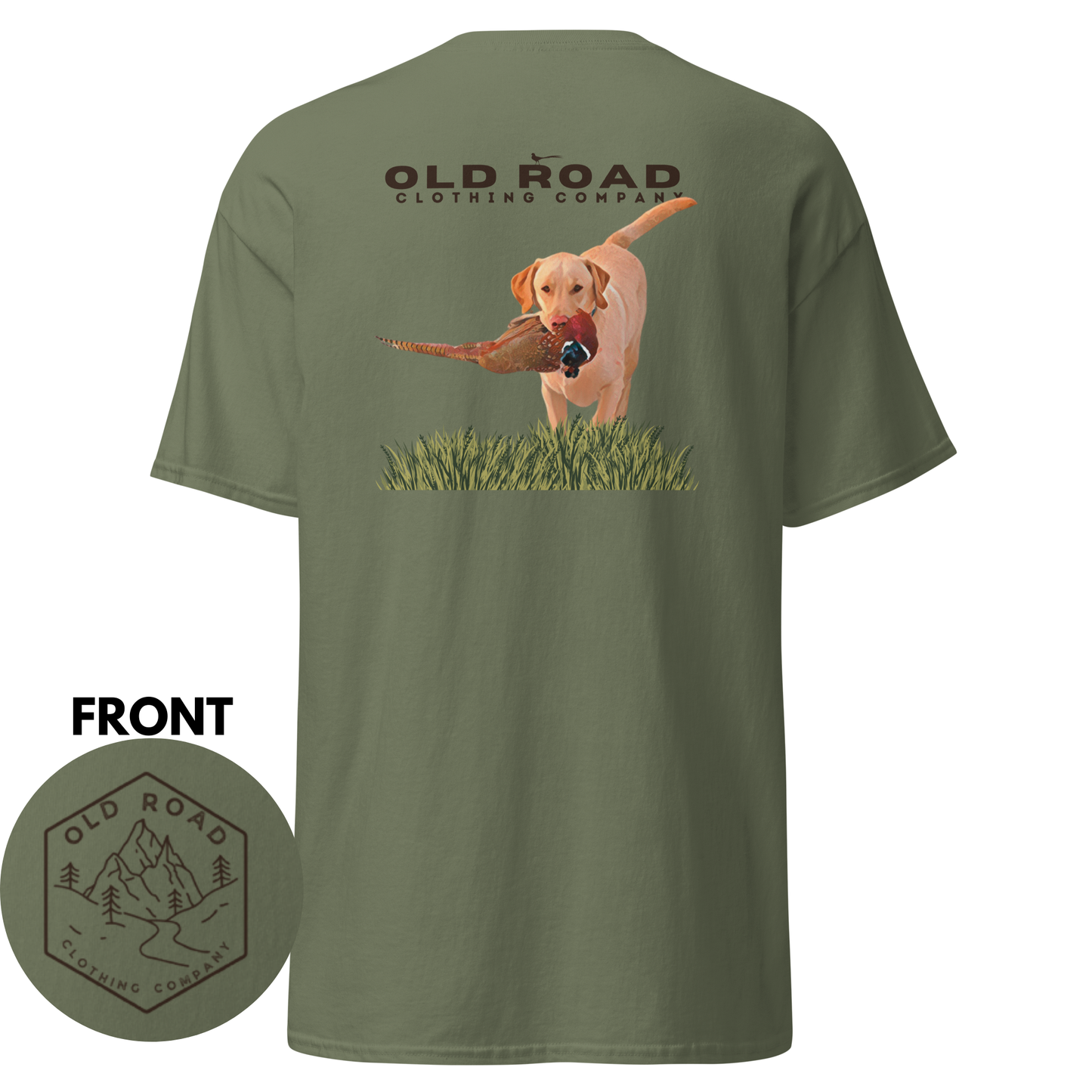 Labrador Retriever T Shirt | Pheasant Hunting | Yellow Lab | Working Labrador Dog | Hunting Dog | Lab and Pheasants | Bird Hunting T Shirt