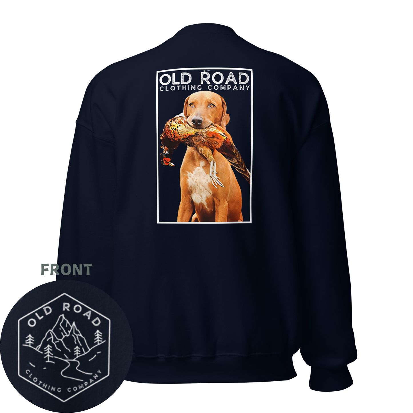 Crewneck Sweatshirt Vizsla Dog T Shirt | Pheasant Hunting T Shirt | Hunting Dog T Shirt | Upland Hunting T Shirt | Bird Hunting T Shirt | Bird Dog T Shirt