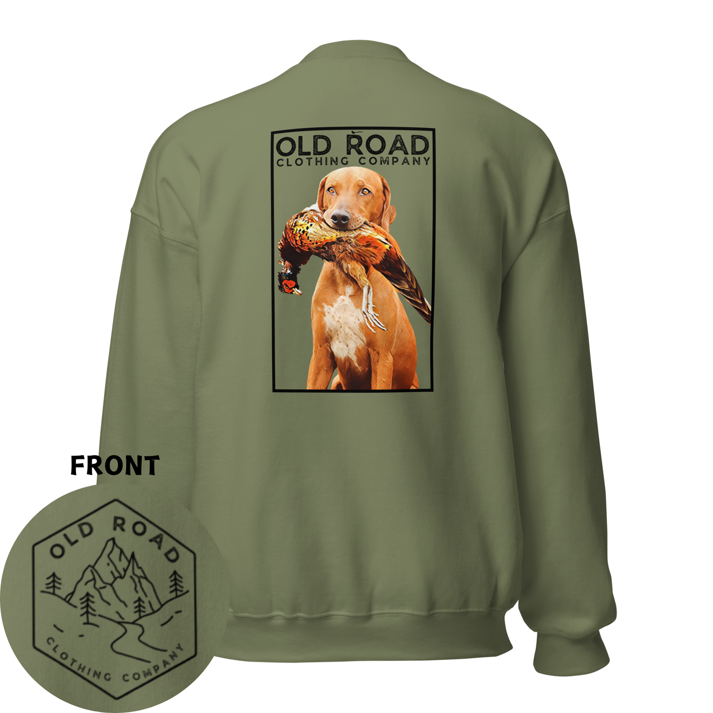 Crewneck Sweatshirt Vizsla Dog T Shirt | Pheasant Hunting T Shirt | Hunting Dog T Shirt | Upland Hunting T Shirt | Bird Hunting T Shirt | Bird Dog T Shirt