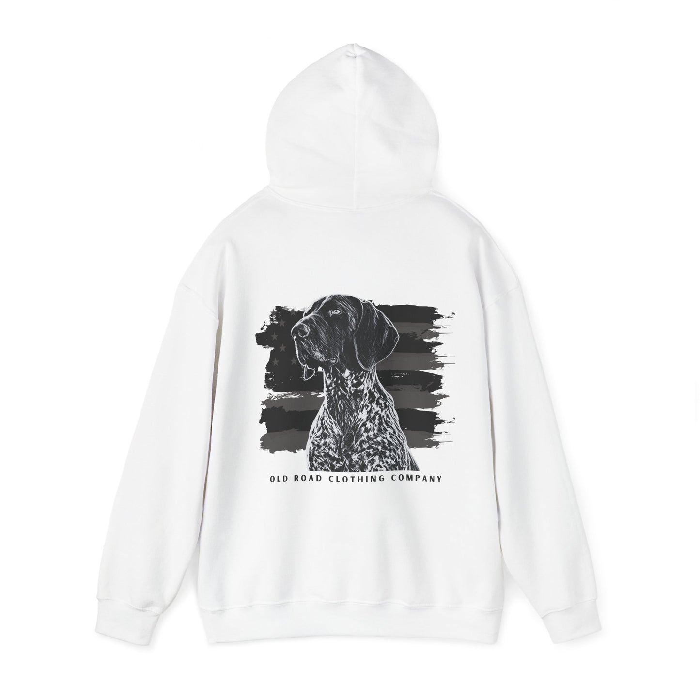 GSP Hoodie | German Wirehaired Pointer | American Flag Hoodie | American Flag Hunting Hoodie | Bird Hunting Hoodie | Pheasant Hunting Hoodie