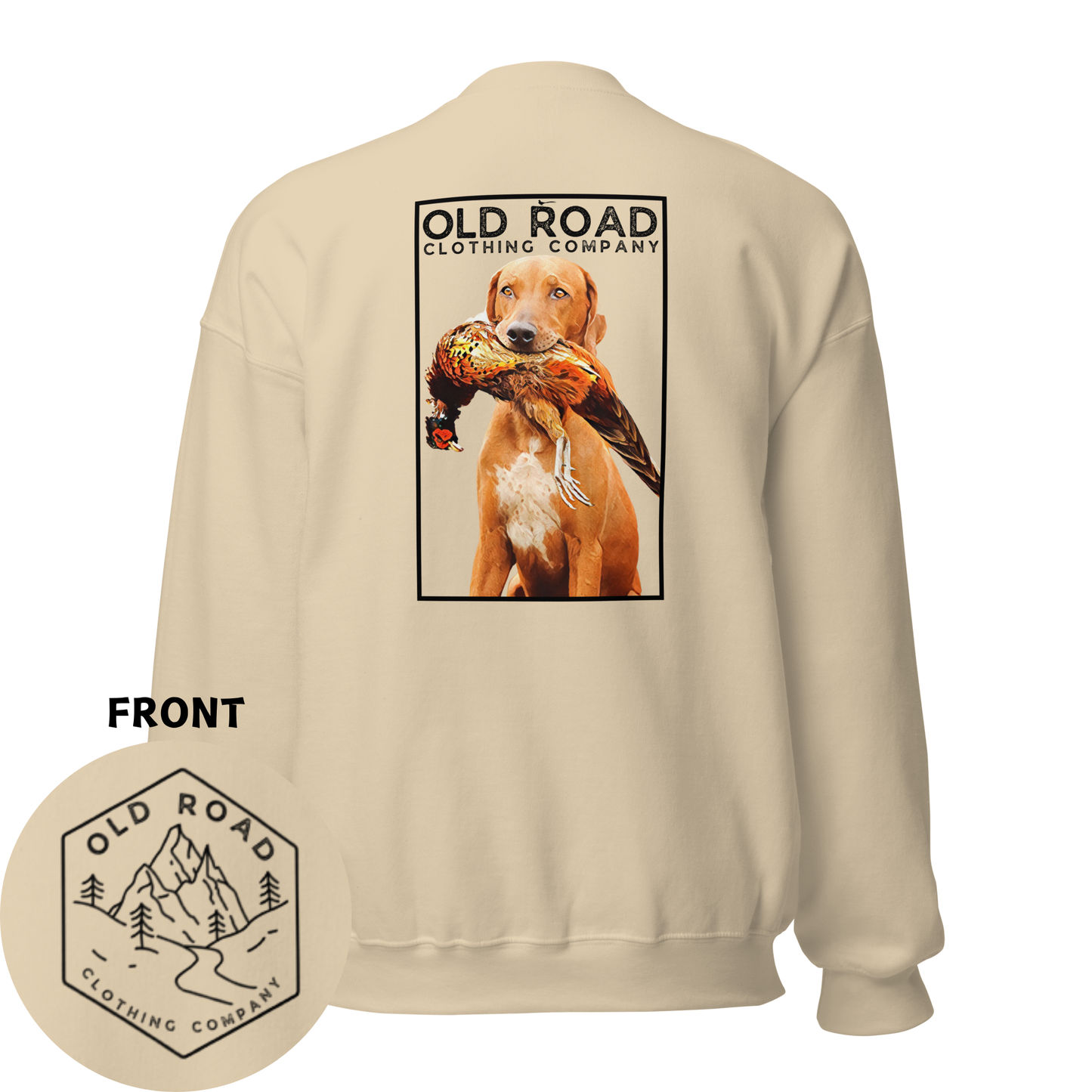 Crewneck Sweatshirt Vizsla Dog T Shirt | Pheasant Hunting T Shirt | Hunting Dog T Shirt | Upland Hunting T Shirt | Bird Hunting T Shirt | Bird Dog T Shirt