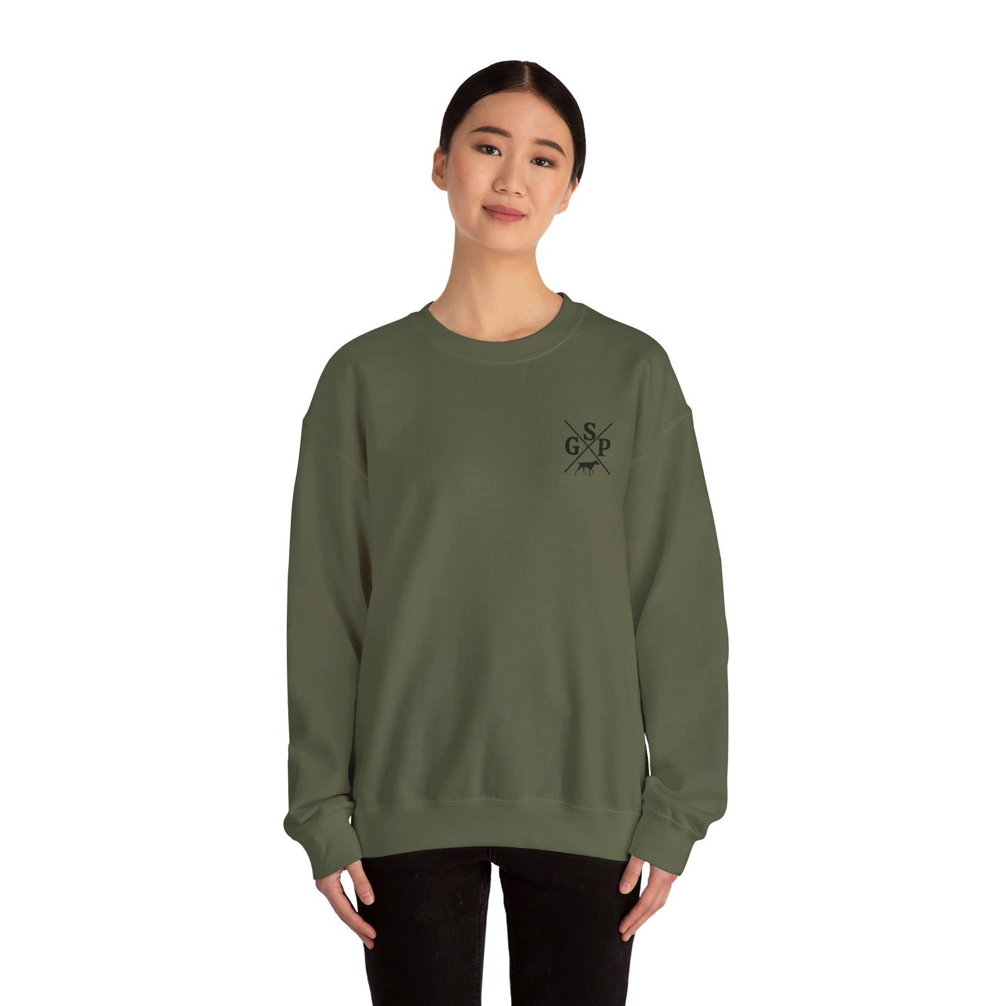 GSP Crewneck | Cross Shirt | GSP X | German Shorthaired Pointer T shirt | Upland Hunting Shirt | GSP Pointing | Hunting Shirt | Bird Hunting
