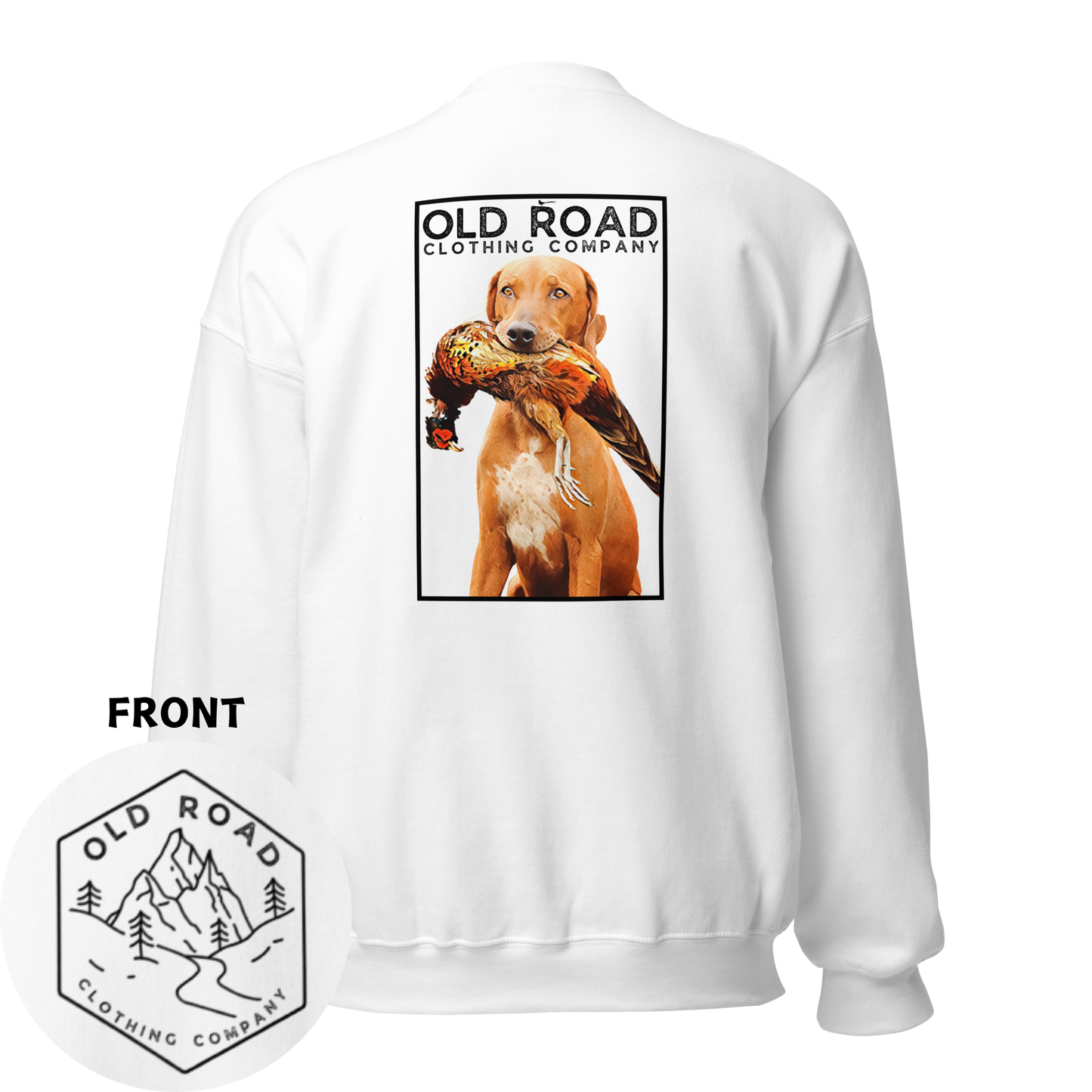 Crewneck Sweatshirt Vizsla Dog T Shirt | Pheasant Hunting T Shirt | Hunting Dog T Shirt | Upland Hunting T Shirt | Bird Hunting T Shirt | Bird Dog T Shirt