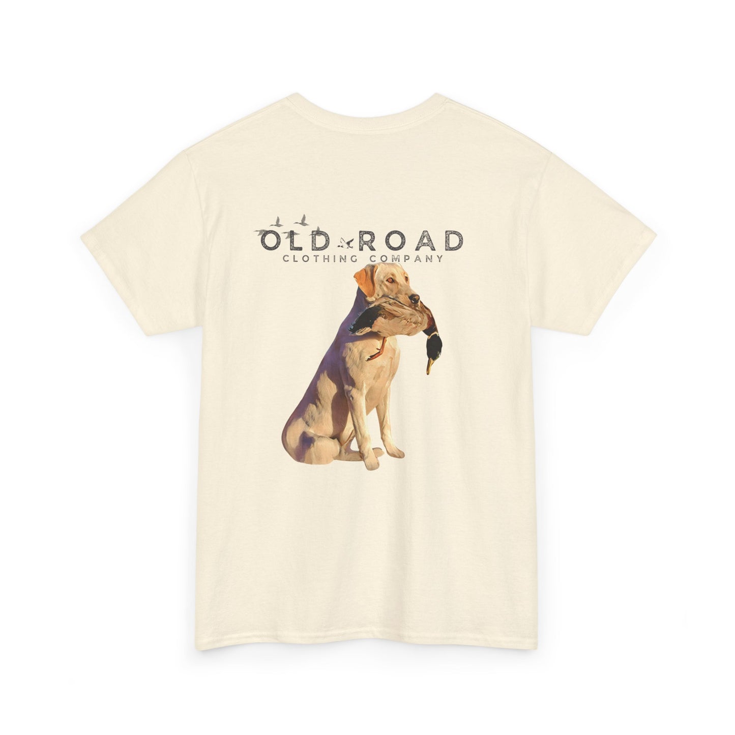 Labrador Retriever Holding Duck | Mens Duck Hunting T Shirt | Mens Waterfowl T Shirt | Unisex T Shirt | Yellow Lab | Lab Mom | Lab Dad | Fathers Day Gift