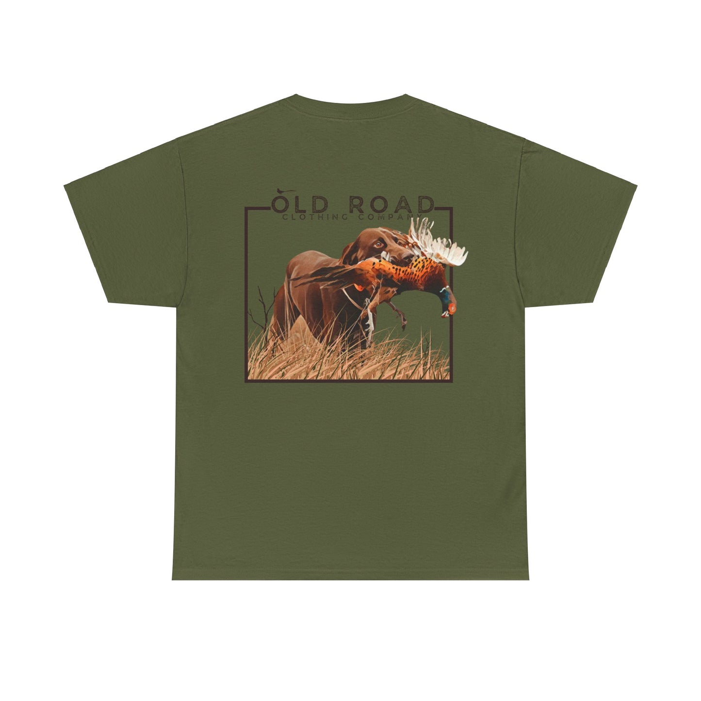 Labrador Retriever Pheasant Hunting T Shirt | Lab Retrieving Pheasant | Duck Hunting | Hunting Dog Shirt | Chocolate Lab | Upland Hunting