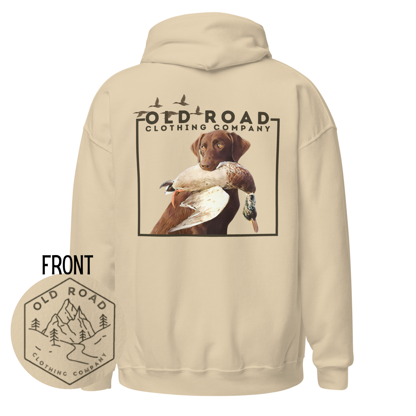 Labrador Retriever Duck Hunting Hoodie | Lab Retrieving Duck | Duck Hunting | Hunting Dog Shirt | Chocolate Lab | Waterfowl Shirt |