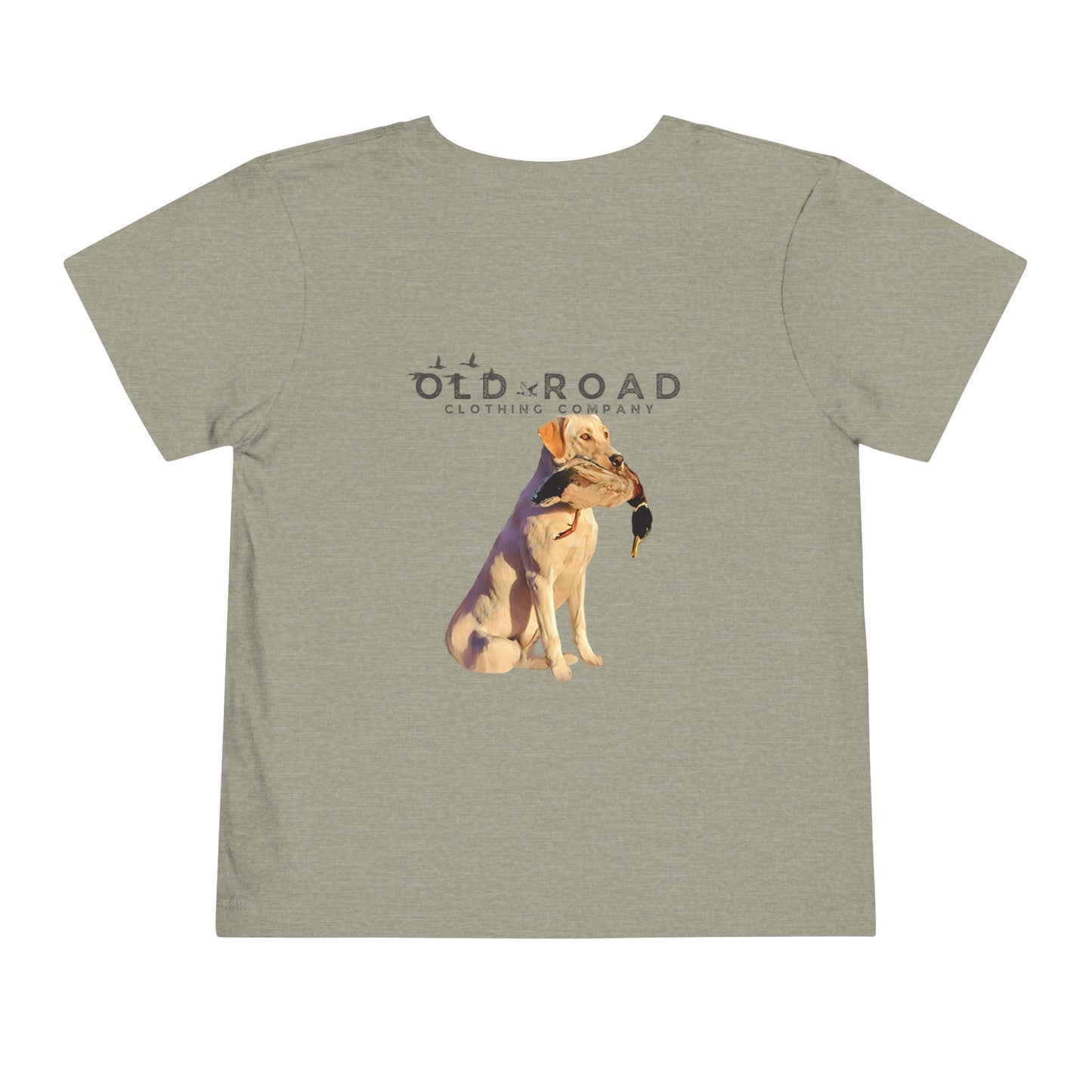 Toddler Labrador Retriever Holding Duck | Toddler Duck Hunting T Shirt | Toddler Waterfowl T Shirt | Unisex T Shirt | Yellow Lab | Matching T Shirts
