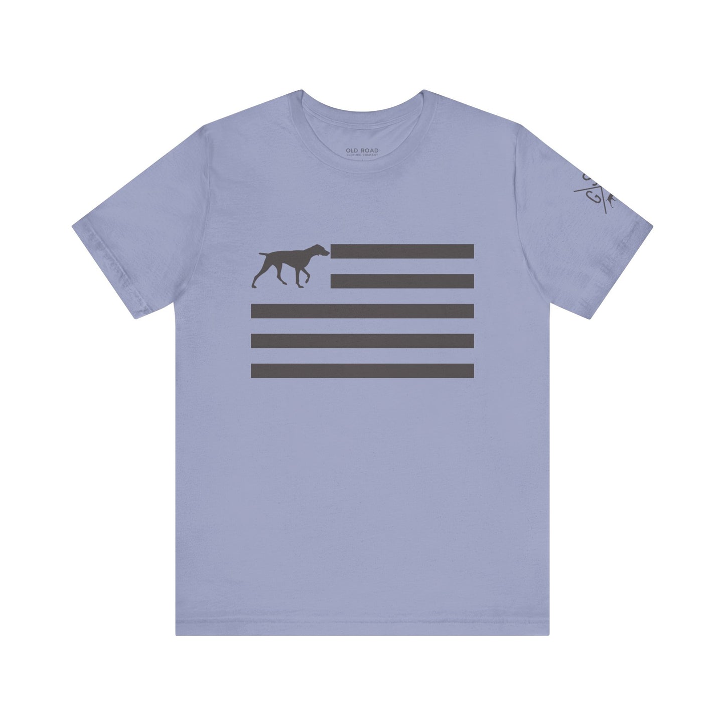 GSP Flag T Shirt | GSP X T Shirt | German Shorthaired Pointer Cross T Shirt | German Shorthaired Pointer Flag T Shirt | Upland Hunting T Shirt | Pheasant Hunting T Shirt | Bird Hunting T Shirt | Fathers Day Hunting Gift