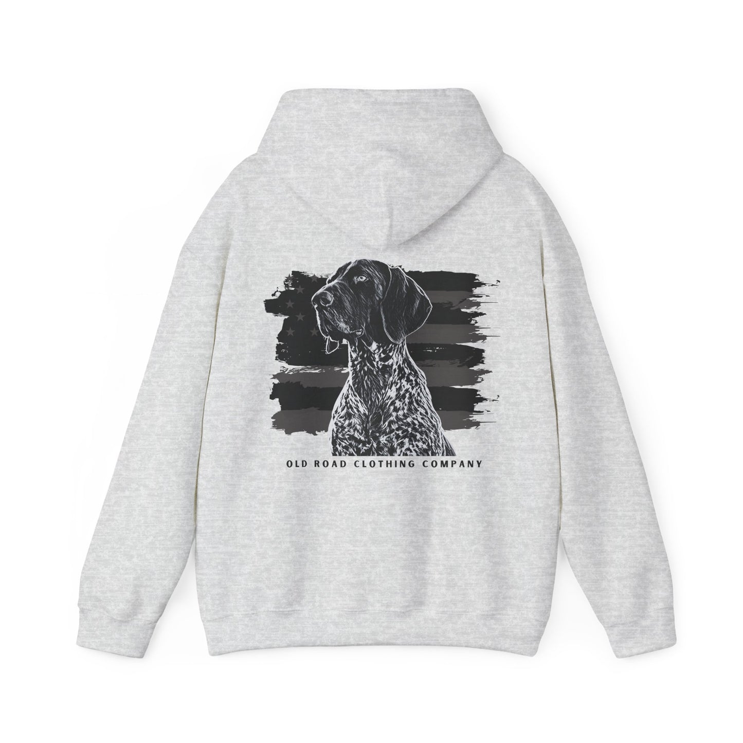 GSP Hoodie | German Wirehaired Pointer | American Flag Hoodie | American Flag Hunting Hoodie | Bird Hunting Hoodie | Pheasant Hunting Hoodie
