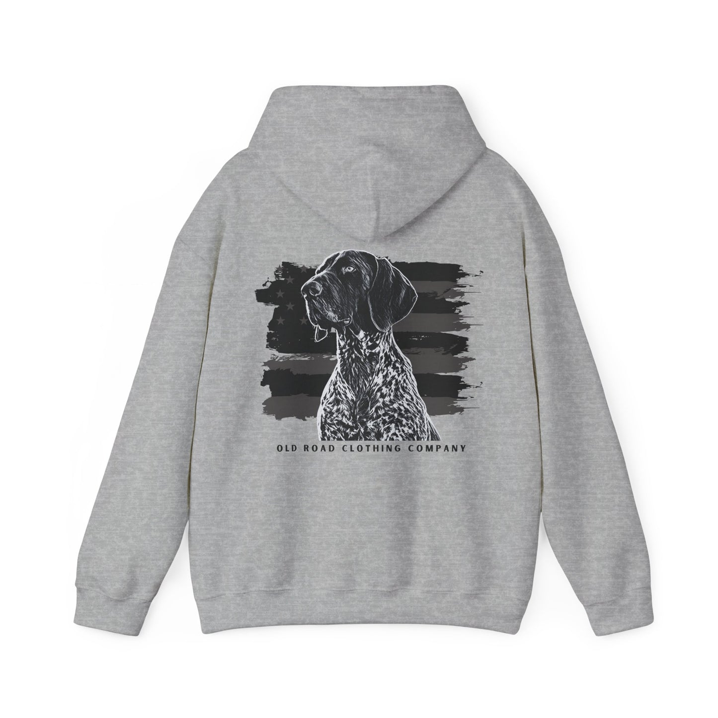 GSP Hoodie | German Wirehaired Pointer | American Flag Hoodie | American Flag Hunting Hoodie | Bird Hunting Hoodie | Pheasant Hunting Hoodie
