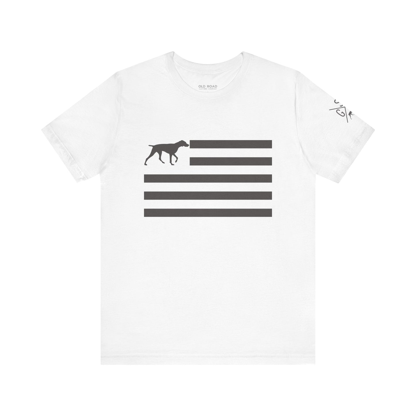 GSP Flag T Shirt | GSP X T Shirt | German Shorthaired Pointer Cross T Shirt | German Shorthaired Pointer Flag T Shirt | Upland Hunting T Shirt | Pheasant Hunting T Shirt | Bird Hunting T Shirt | Fathers Day Hunting Gift