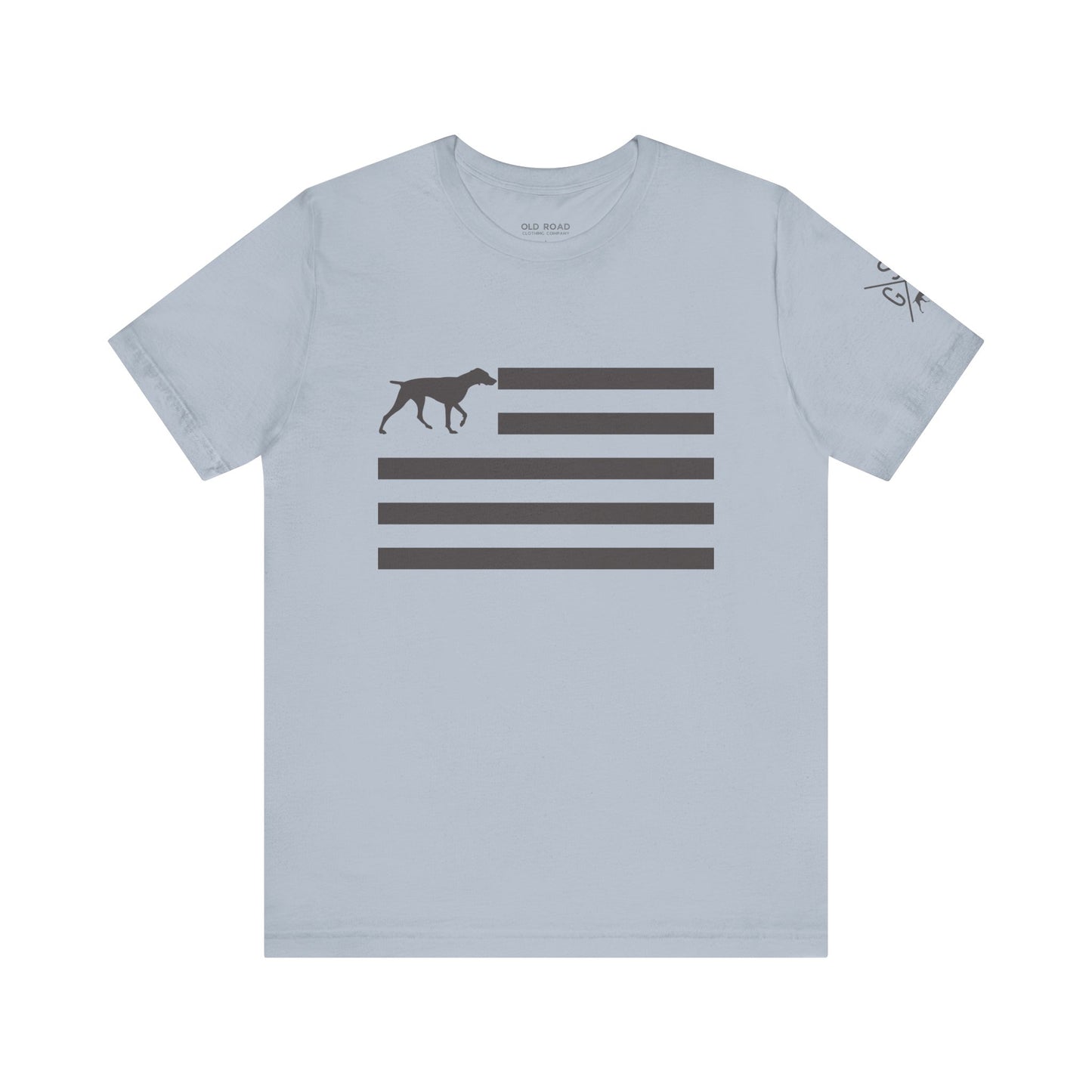 GSP Flag T Shirt | GSP X T Shirt | German Shorthaired Pointer Cross T Shirt | German Shorthaired Pointer Flag T Shirt | Upland Hunting T Shirt | Pheasant Hunting T Shirt | Bird Hunting T Shirt | Fathers Day Hunting Gift