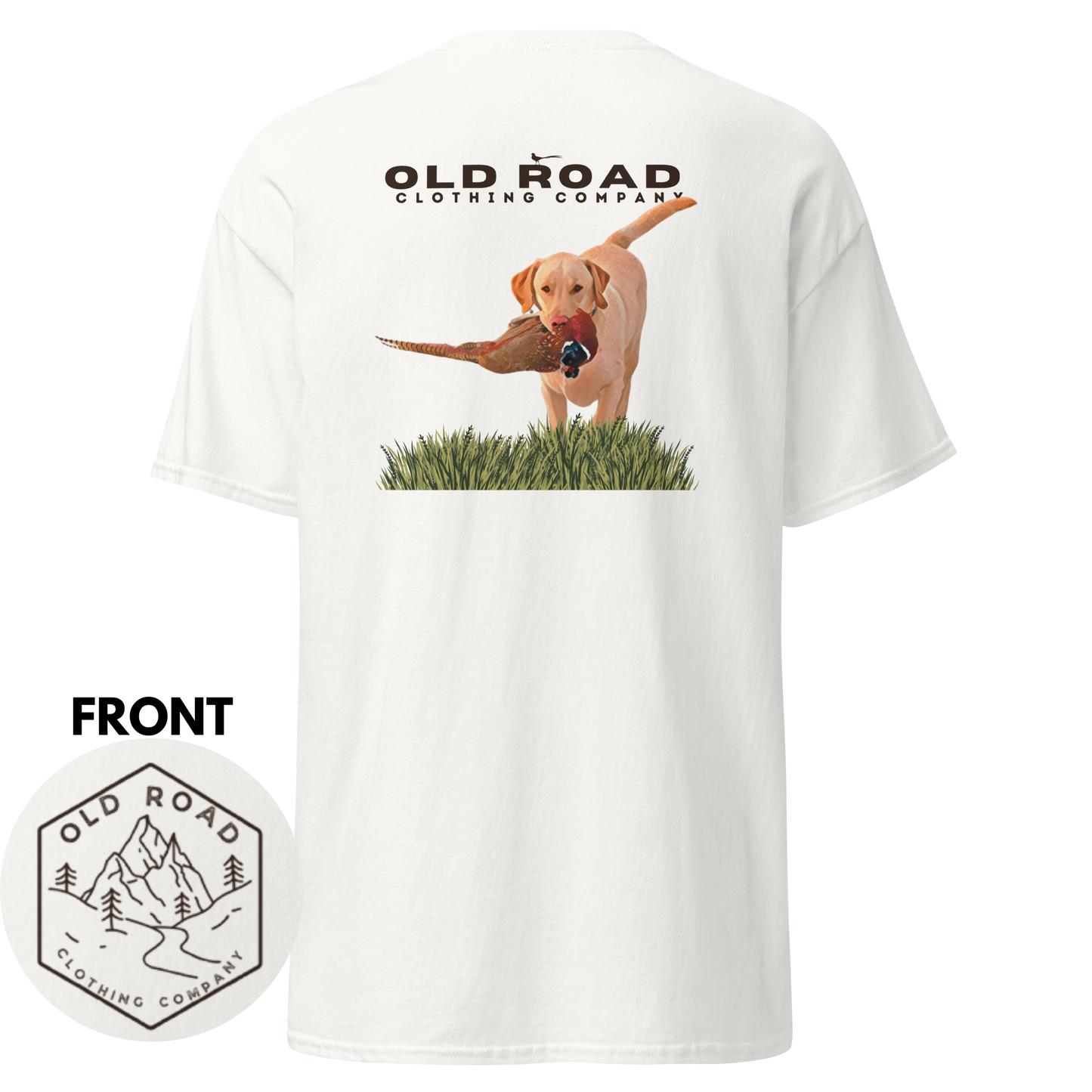 Labrador Retriever T Shirt | Pheasant Hunting | Yellow Lab | Working Labrador Dog | Hunting Dog | Lab and Pheasants | Bird Hunting T Shirt