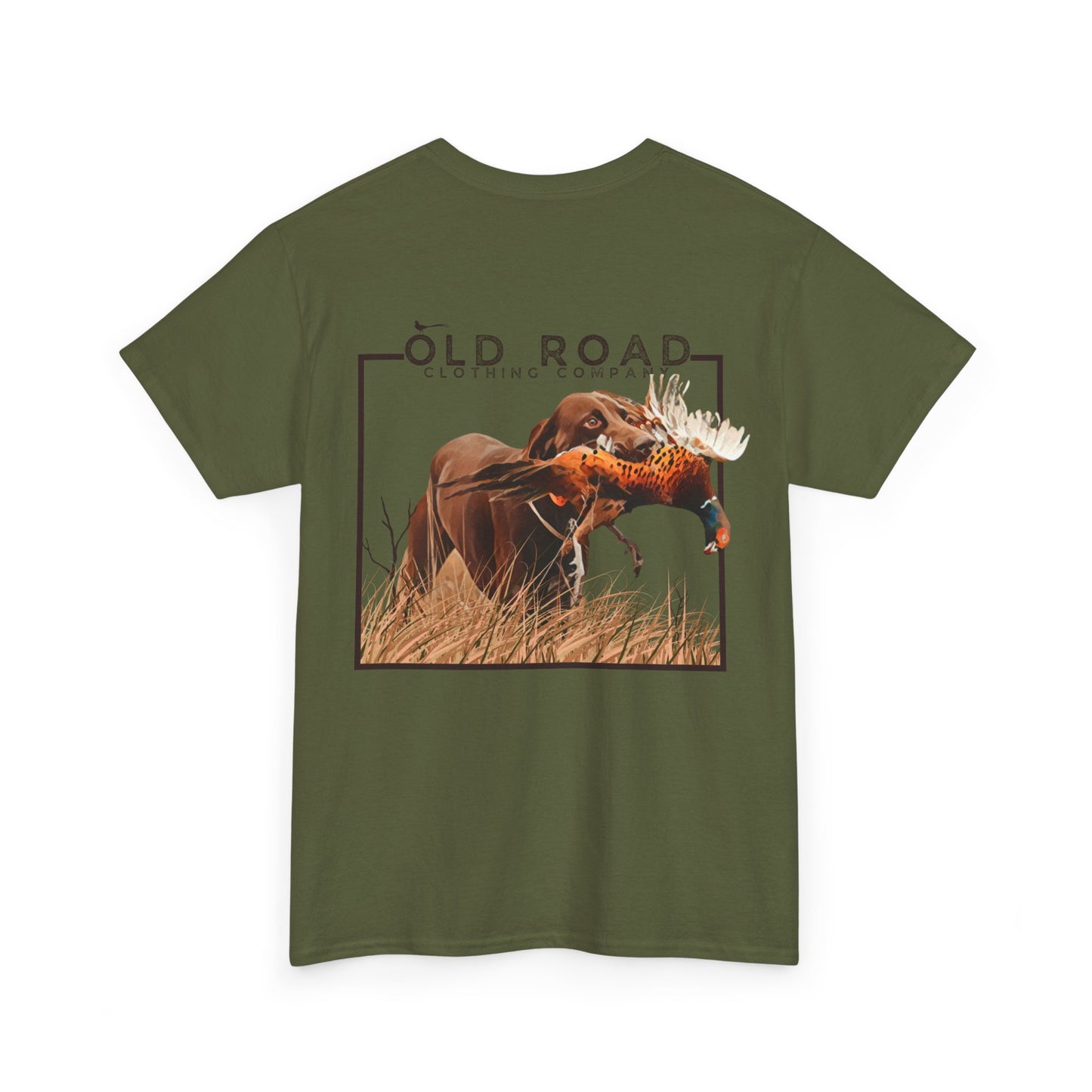 Labrador Retriever Pheasant Hunting T Shirt | Lab Retrieving Pheasant | Duck Hunting | Hunting Dog Shirt | Chocolate Lab | Upland Hunting