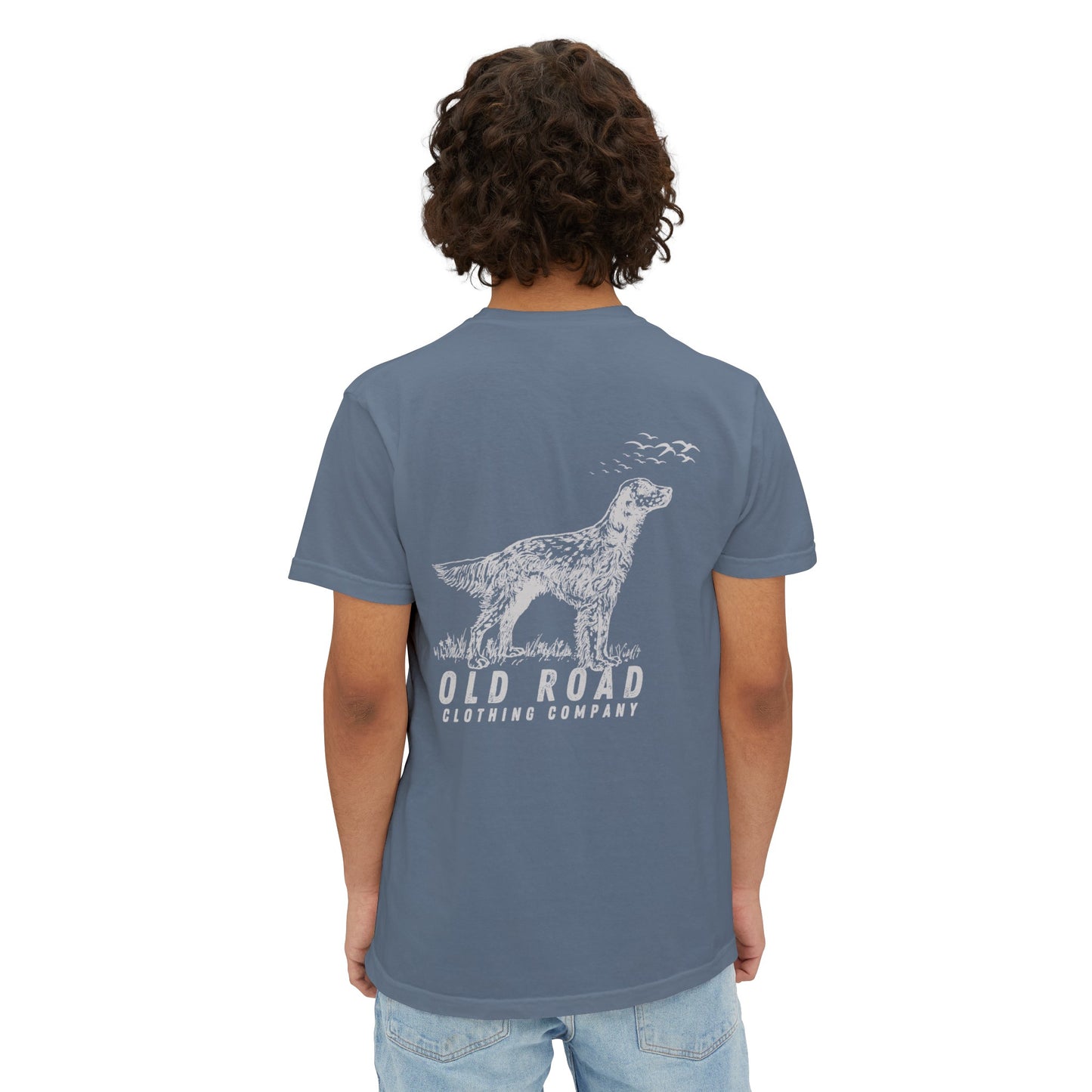 English Setter T Shirt | Comfort Colors Pocket T Shirt | English Setter Hunting Dog | Bird Hunting T Shirt | Upland Hunting T Shirt