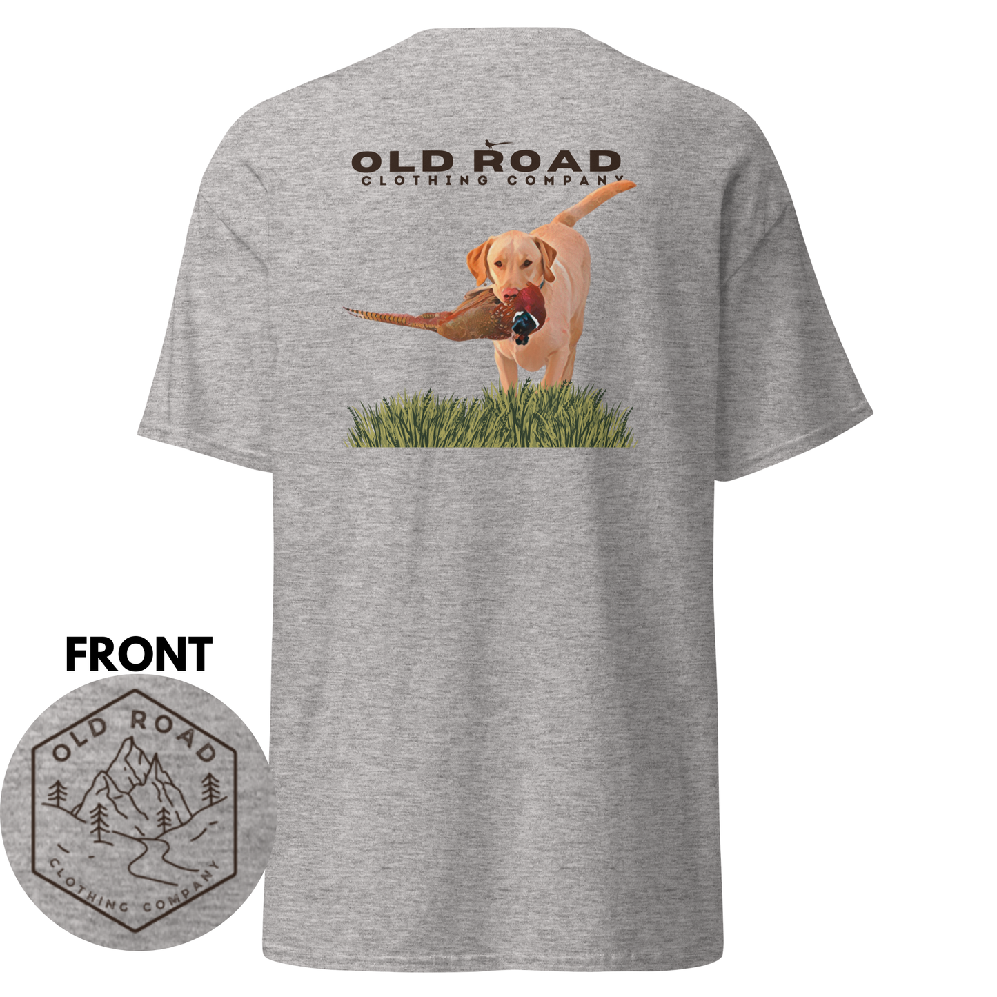 Labrador Retriever T Shirt | Pheasant Hunting | Yellow Lab | Working Labrador Dog | Hunting Dog | Lab and Pheasants | Bird Hunting T Shirt
