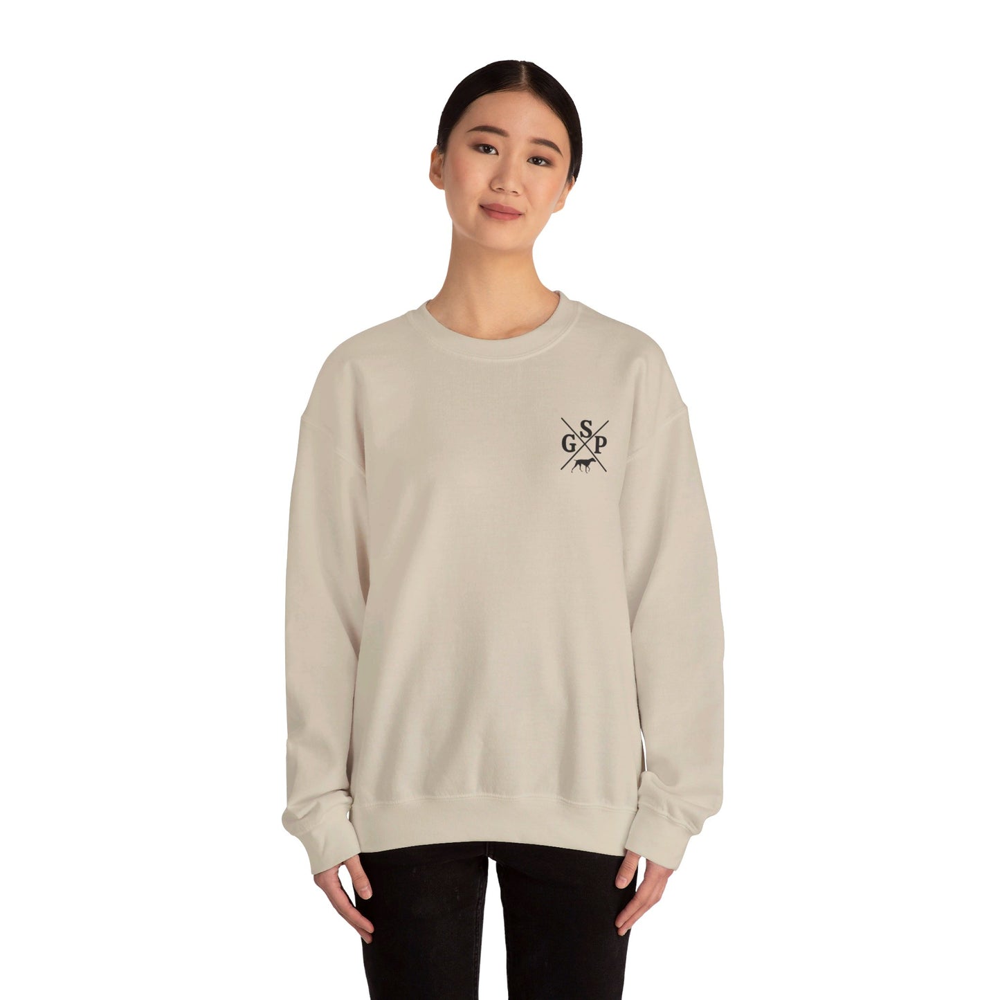 GSP Crewneck | Cross Shirt | GSP X | German Shorthaired Pointer T shirt | Upland Hunting Shirt | GSP Pointing | Hunting Shirt | Bird Hunting