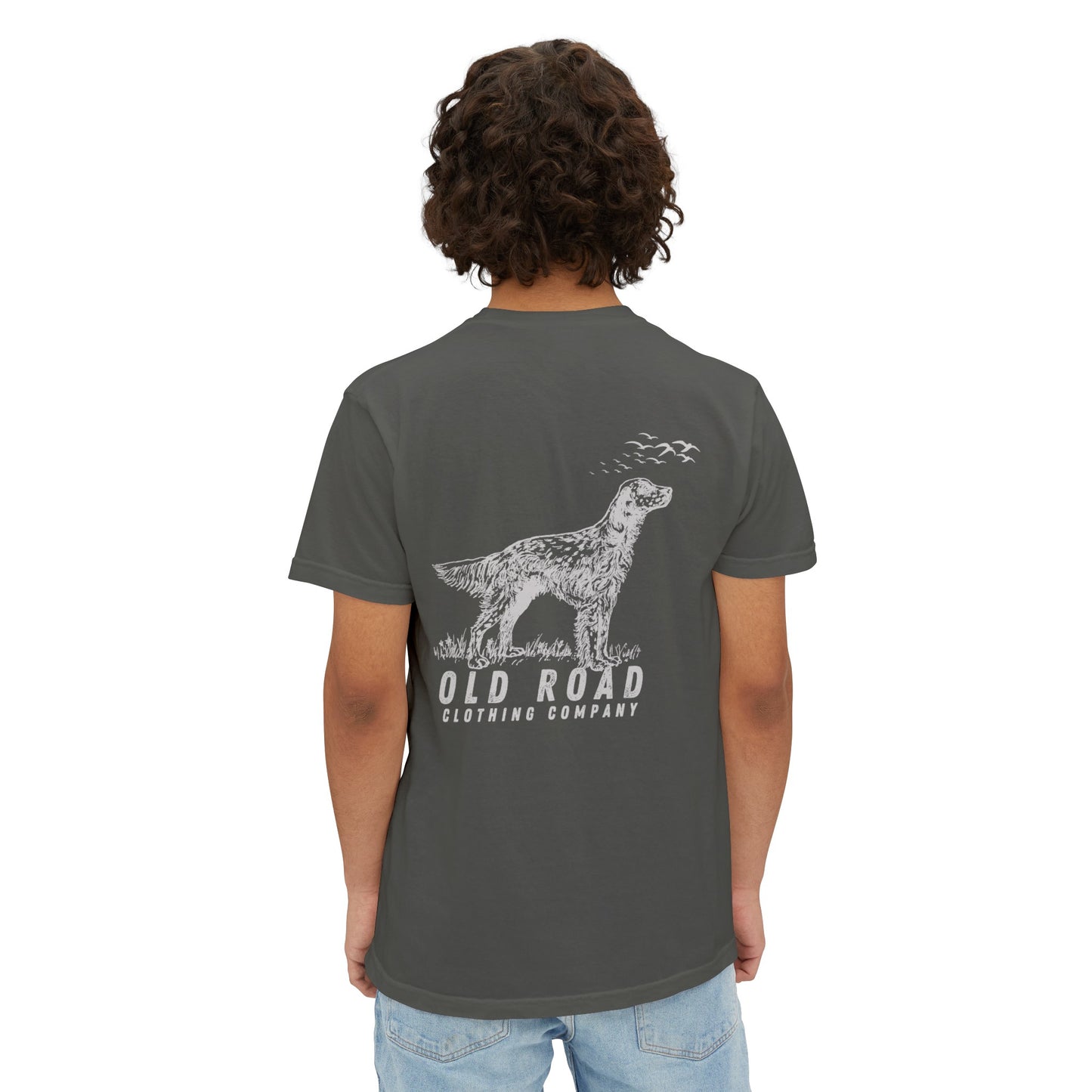 English Setter T Shirt | Comfort Colors Pocket T Shirt | English Setter Hunting Dog | Bird Hunting T Shirt | Upland Hunting T Shirt
