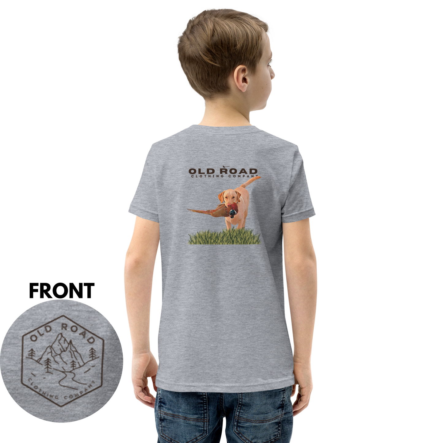 Labrador Retriever Youth T Shirt | Pheasant Hunting | Yellow Lab | Working Labrador Dog | Hunting Dog | Lab and Pheasants | Bird Hunting T Shirt