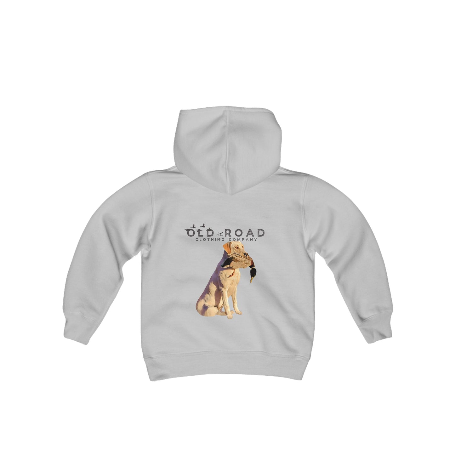 Youth Labrador Retriever Holding Duck | Youth Duck Hunting Hoodie | Youth Waterfowl Hoodie | Unisex Hoodie | Yellow Lab | Matching Hunting Hoodie | Fathers Day Gift