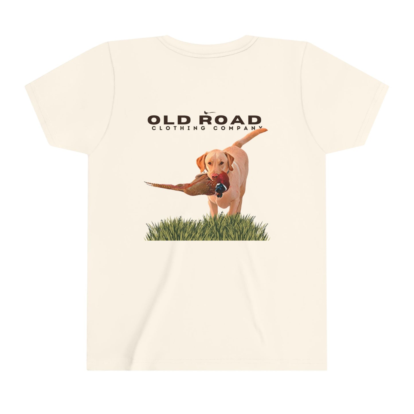 Labrador Retriever Youth T Shirt | Pheasant Hunting | Yellow Lab | Working Labrador Dog | Hunting Dog | Lab and Pheasants | Bird Hunting T Shirt