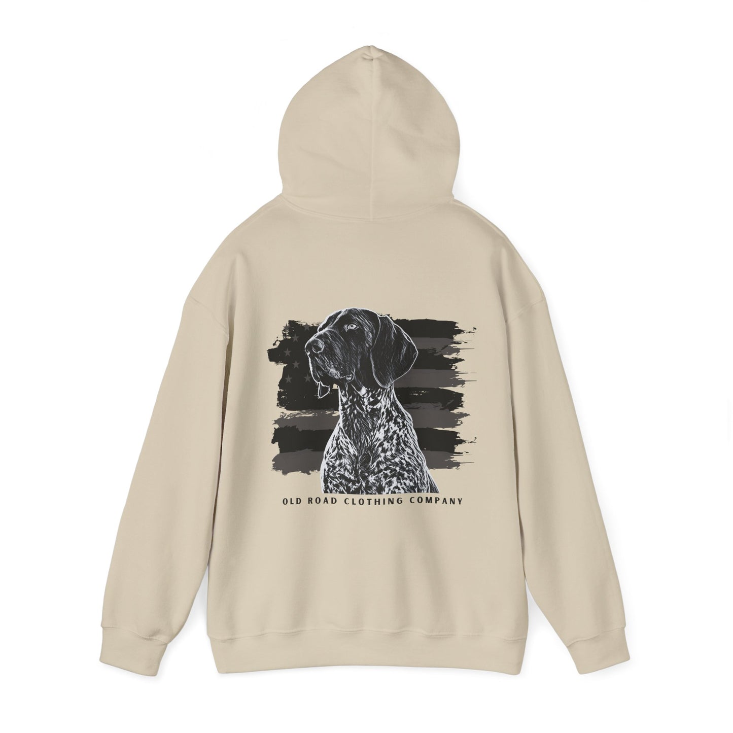 GSP Hoodie | German Wirehaired Pointer | American Flag Hoodie | American Flag Hunting Hoodie | Bird Hunting Hoodie | Pheasant Hunting Hoodie